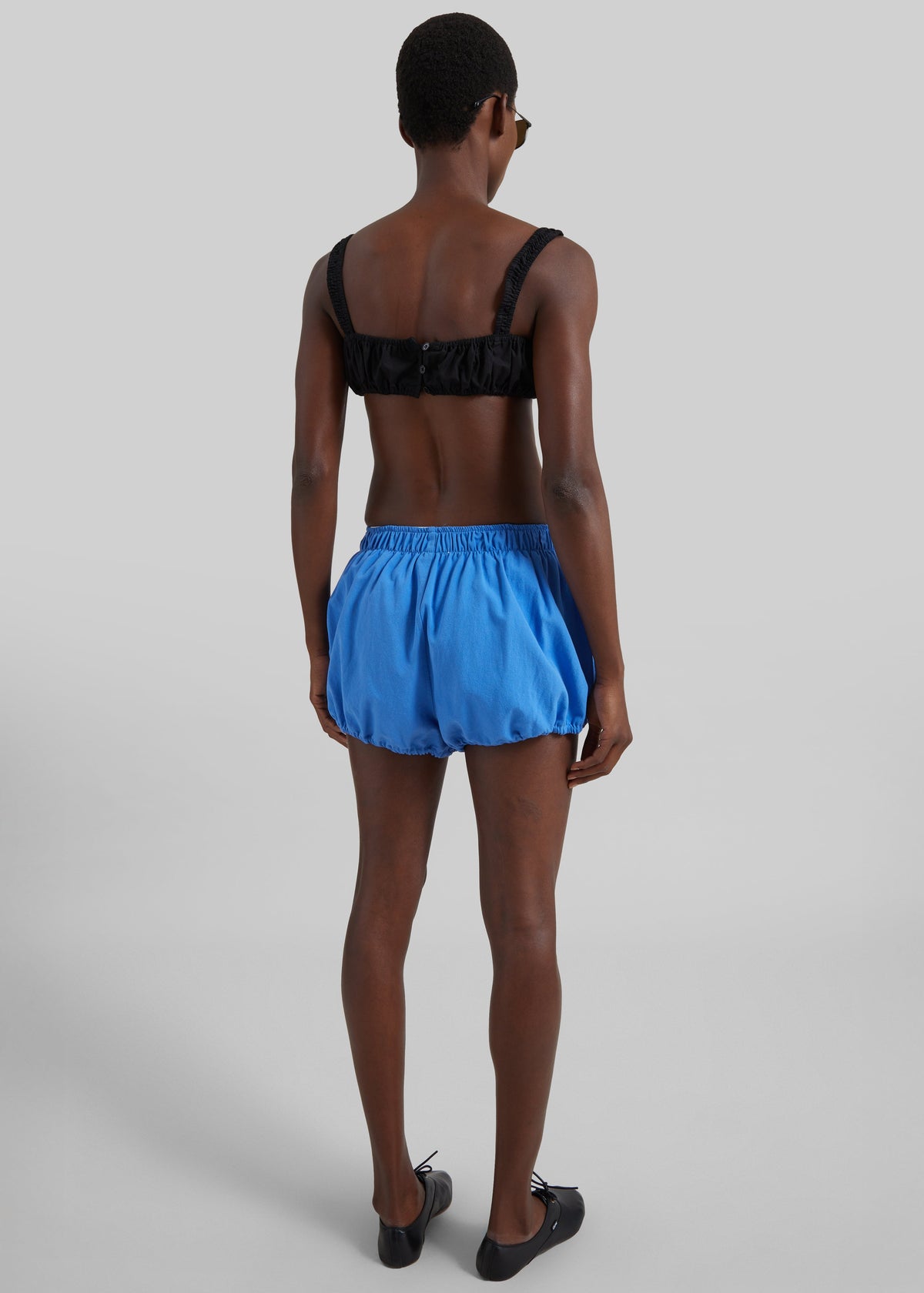 Ameglia Bubble-Hem Mini Shorts - Blue - 6