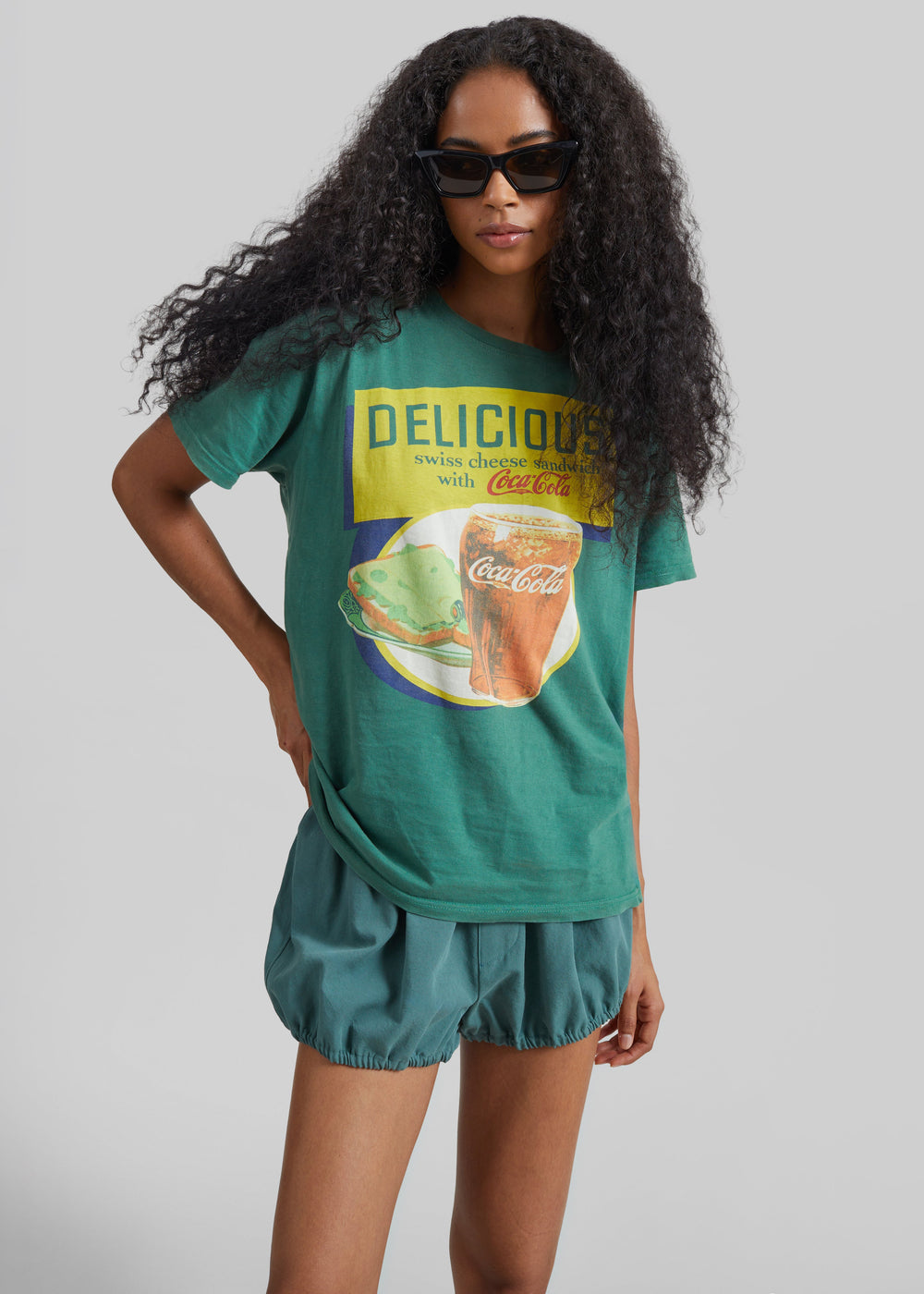 Ameglia Bubble-Hem Mini Shorts - Green - 1