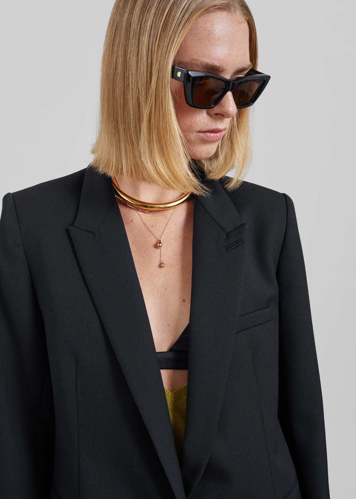 Amelia Tailored Blazer - Black - 8