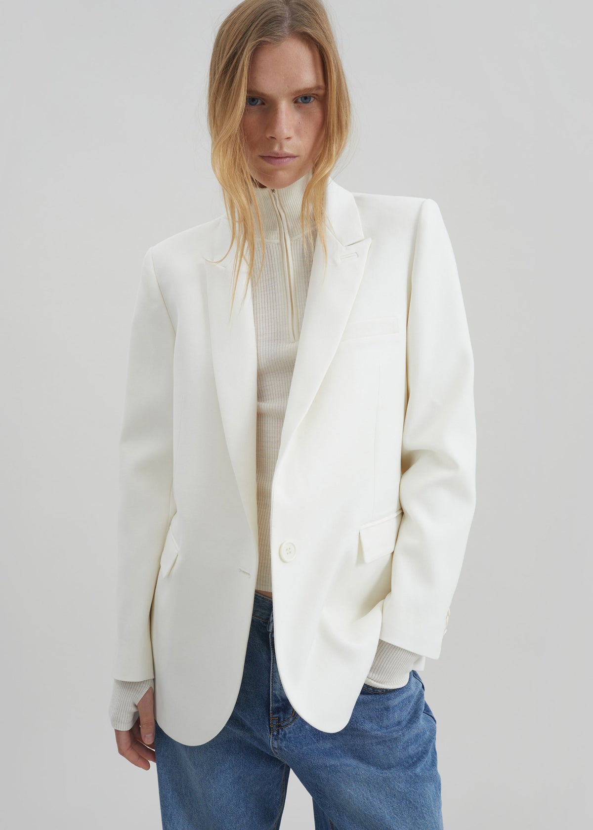 Amelia Tailored Blazer - White - 1