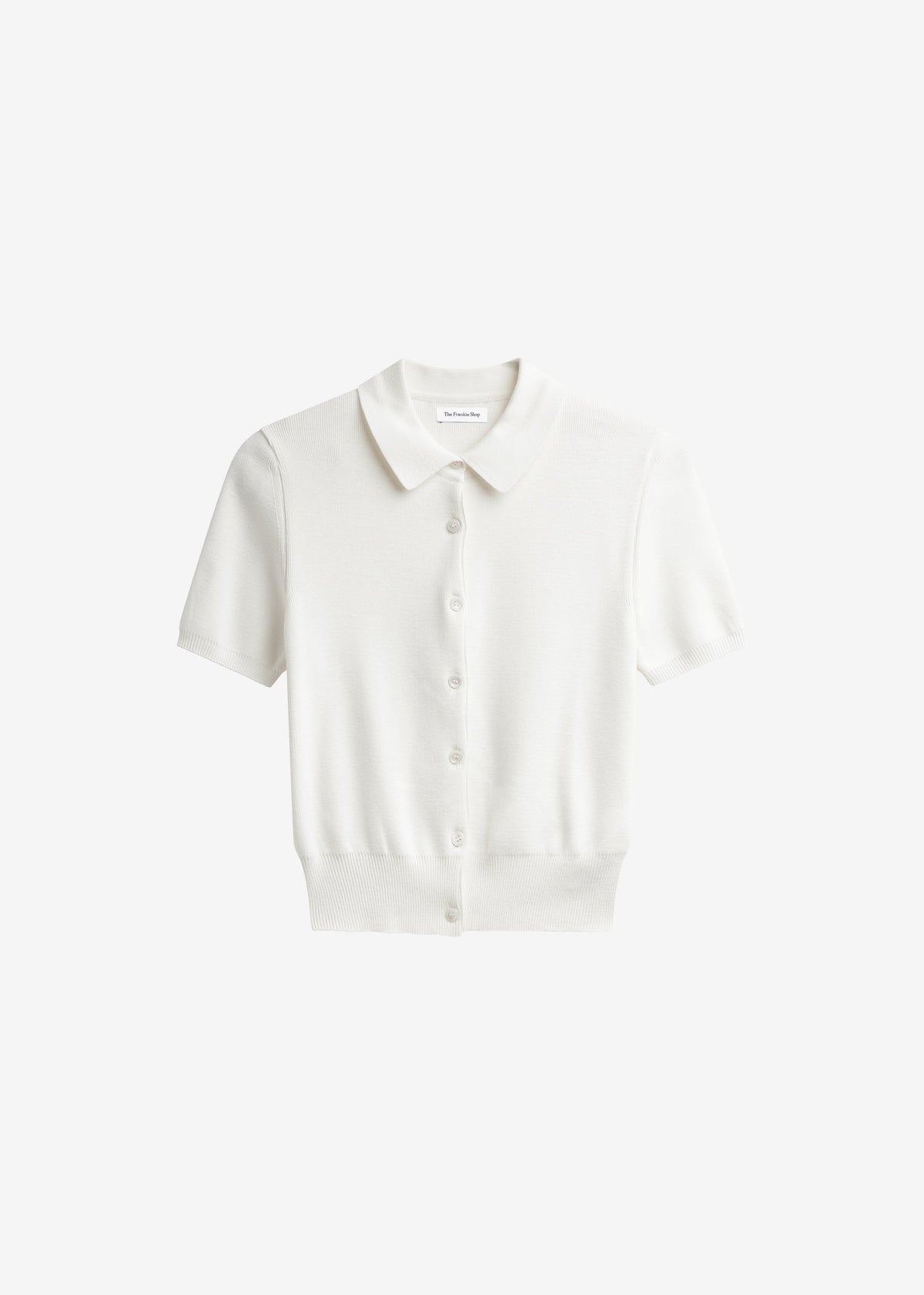 Amelot Knit Short Sleeve Cardigan - White - 8