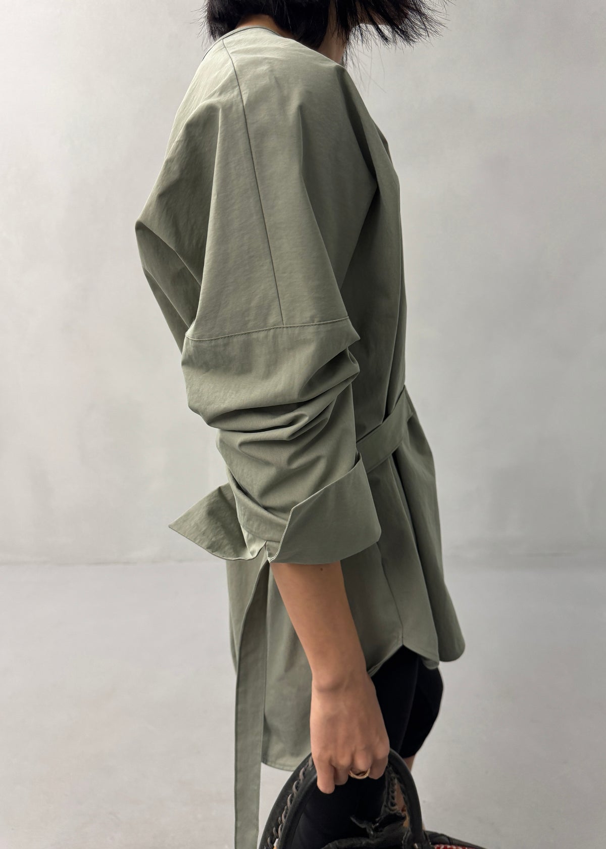 Ames Belted Top - Sage - 4
