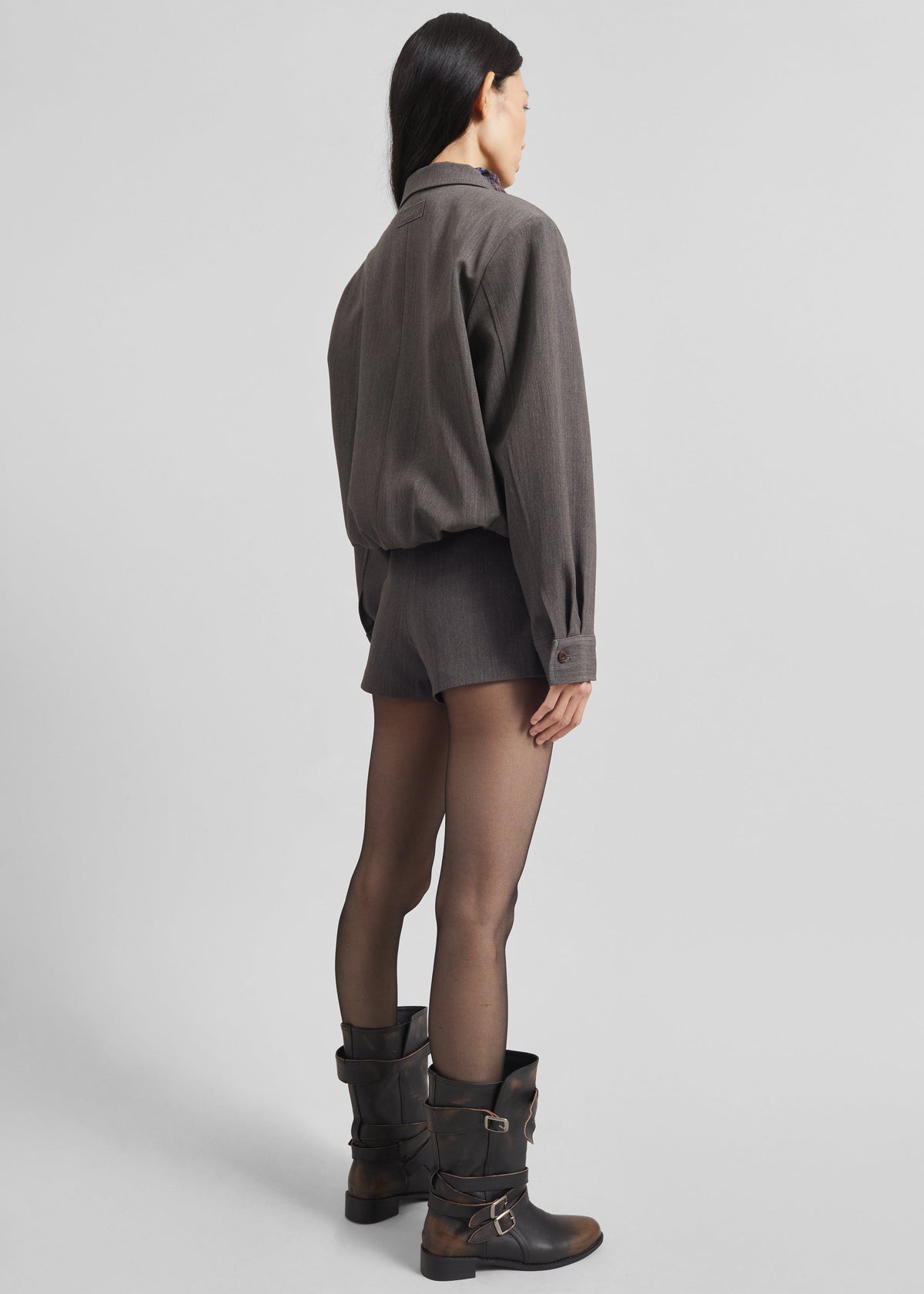 Amilly Hot Pants - Grey Melange - 9