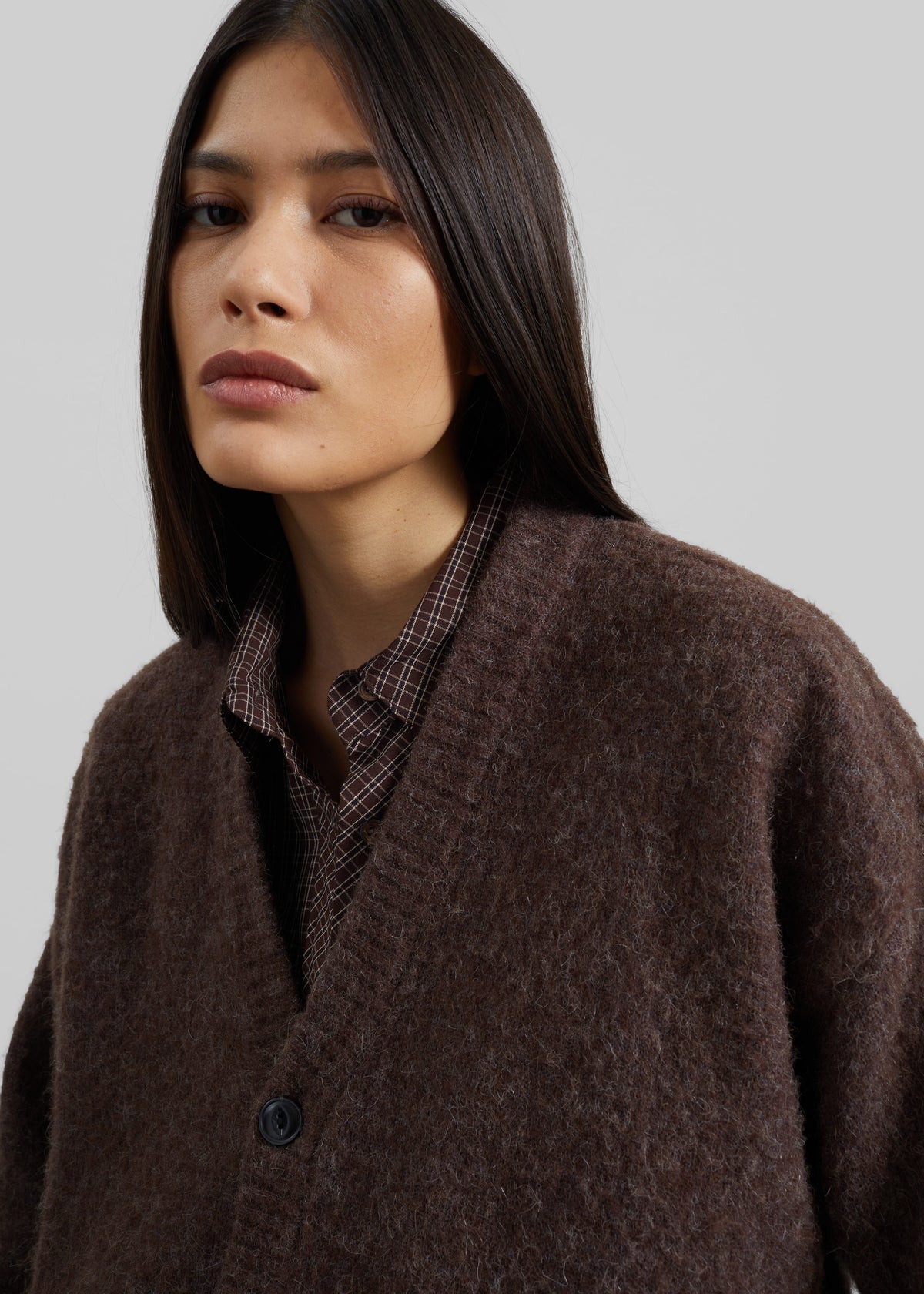 Amish Supplies Oversized Cardigan - Mud - 3