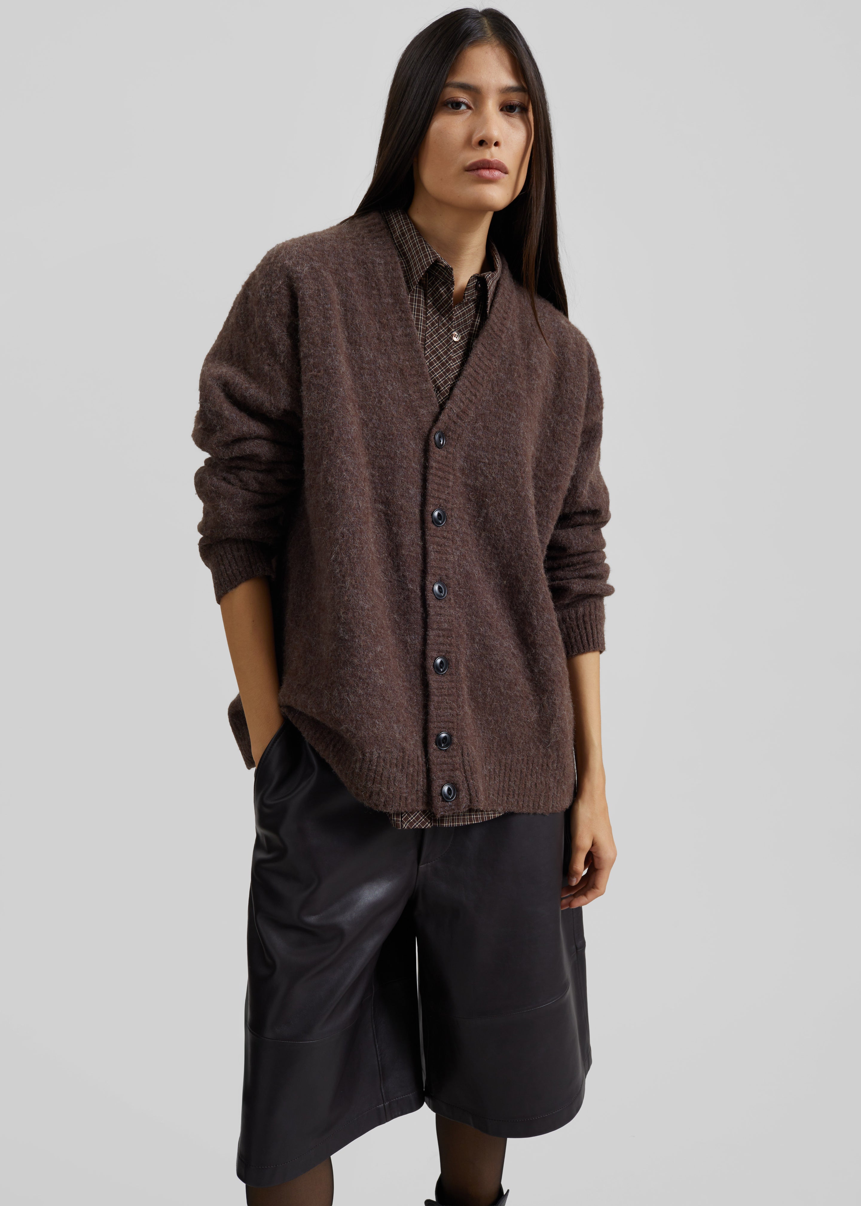 Amish Supplies Oversized Cardigan - Mud - 5