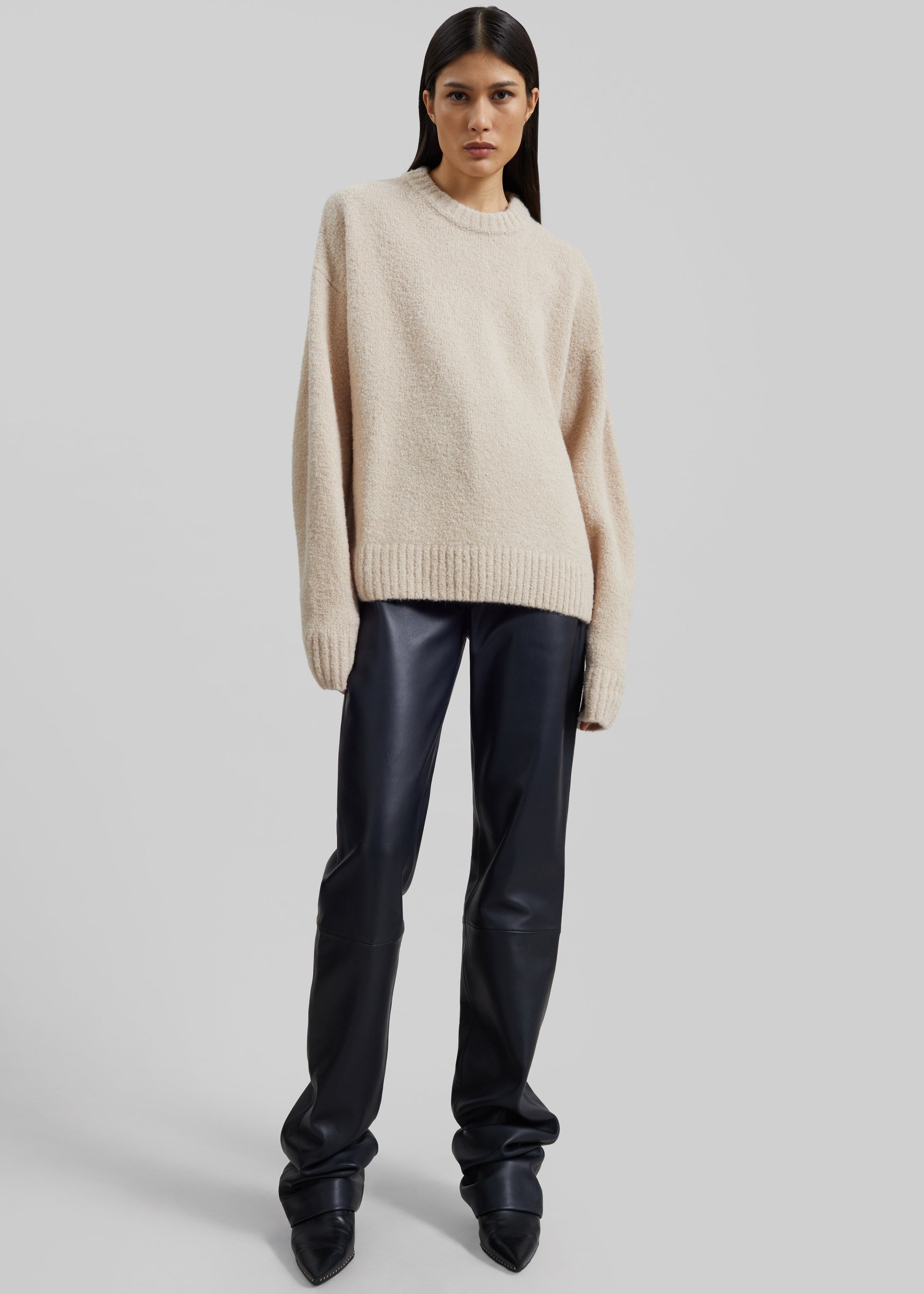 Shop the look image for Amish Supplies Crewneck Sweater - Beige