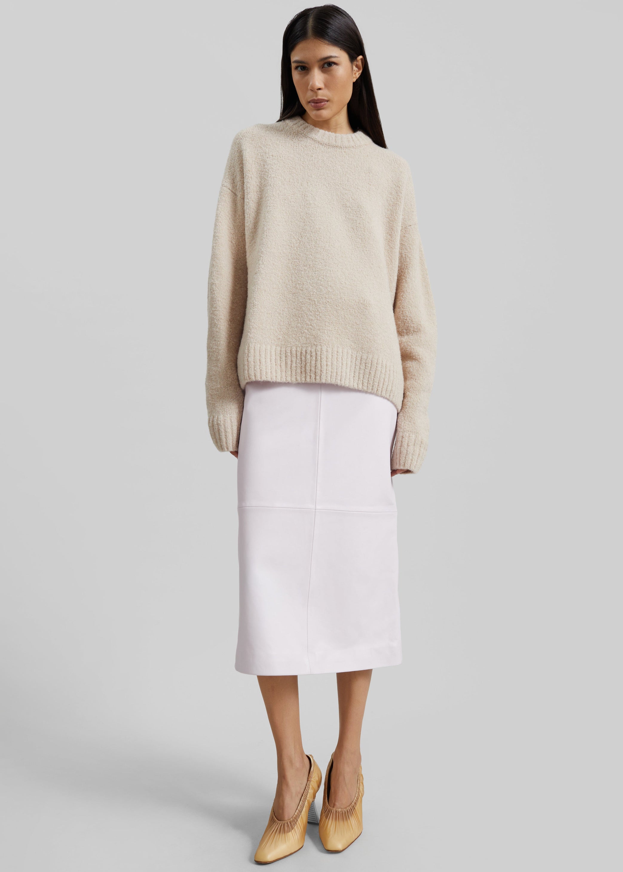 Shop the look image for Amish Supplies Crewneck Sweater - Beige