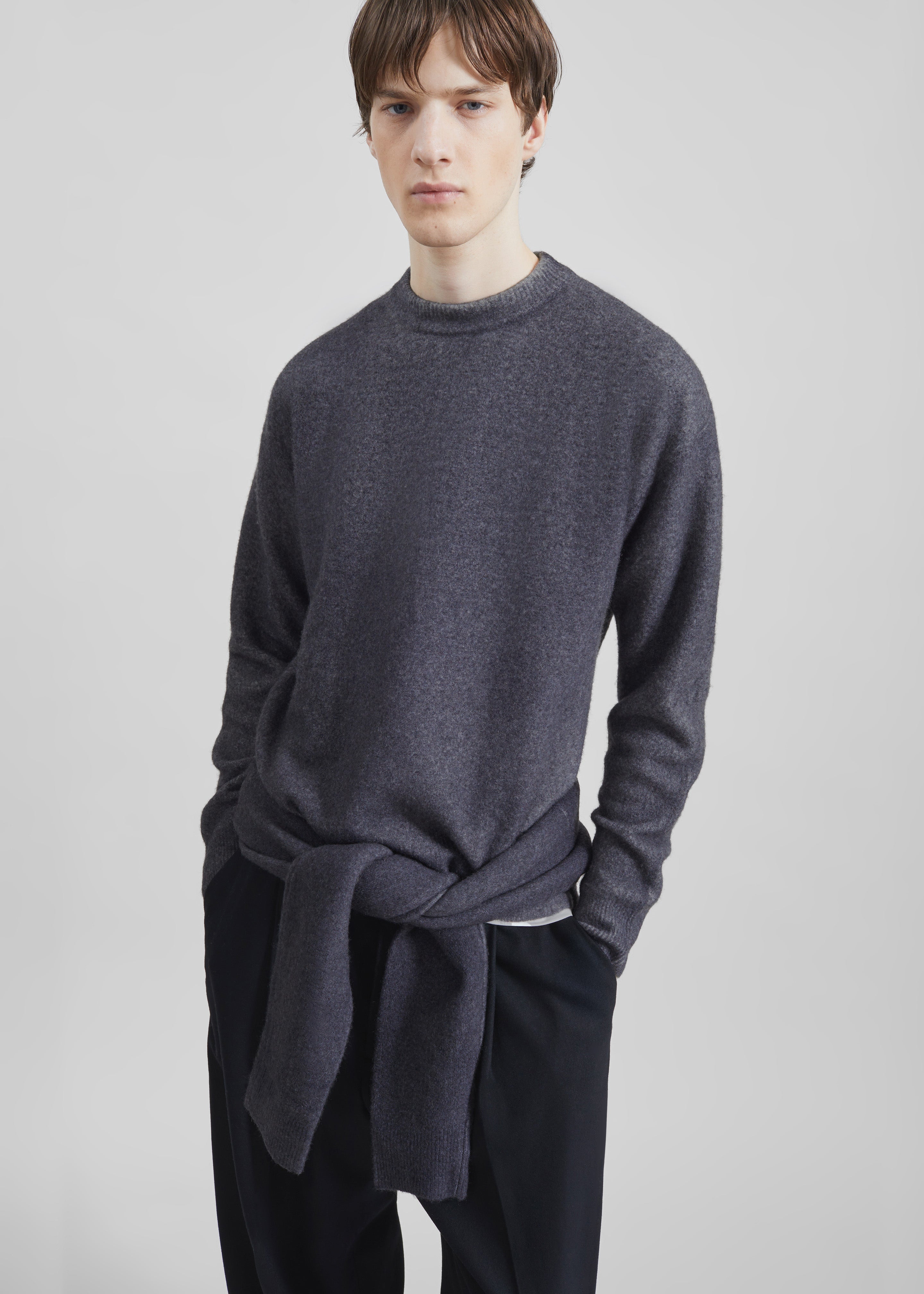 Amish Supplies Oversized Crewneck Sweater - Grey - 6 - [gender-male]