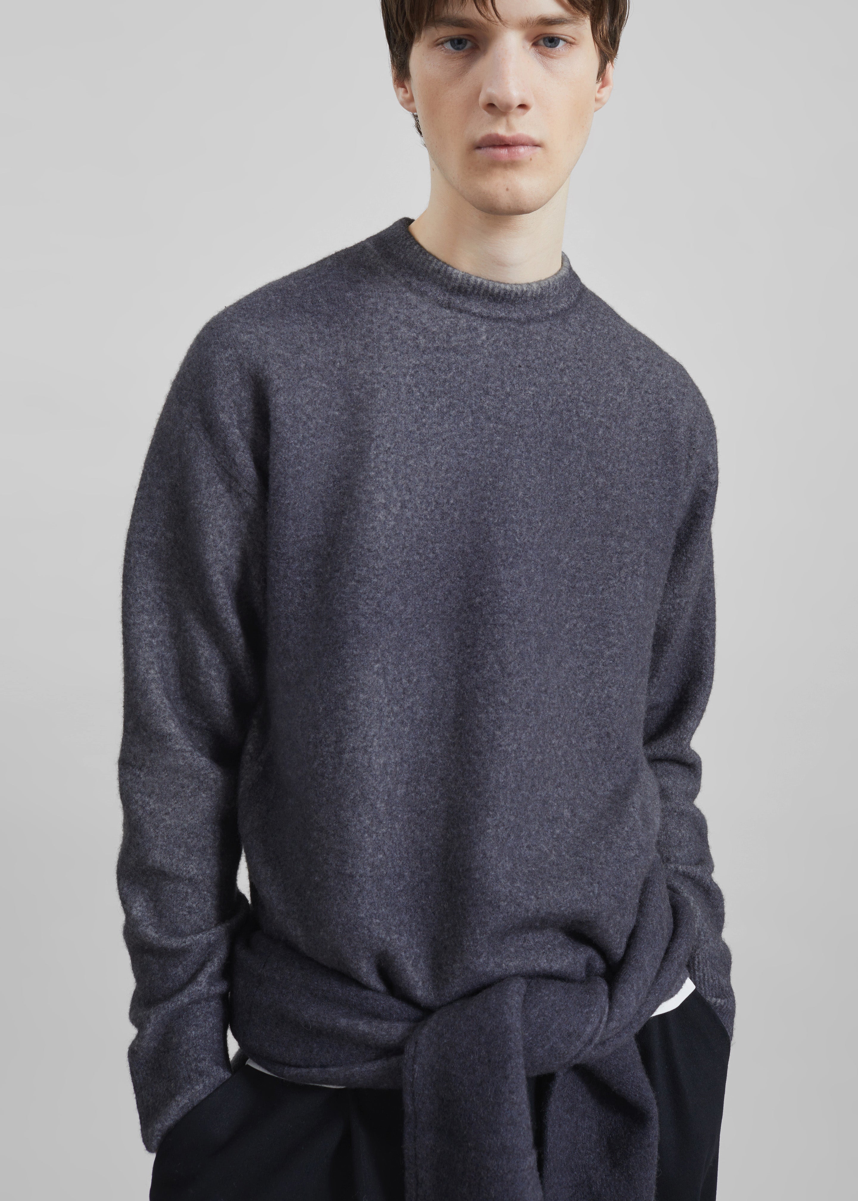 Amish Supplies Oversized Crewneck Sweater - Grey - 9