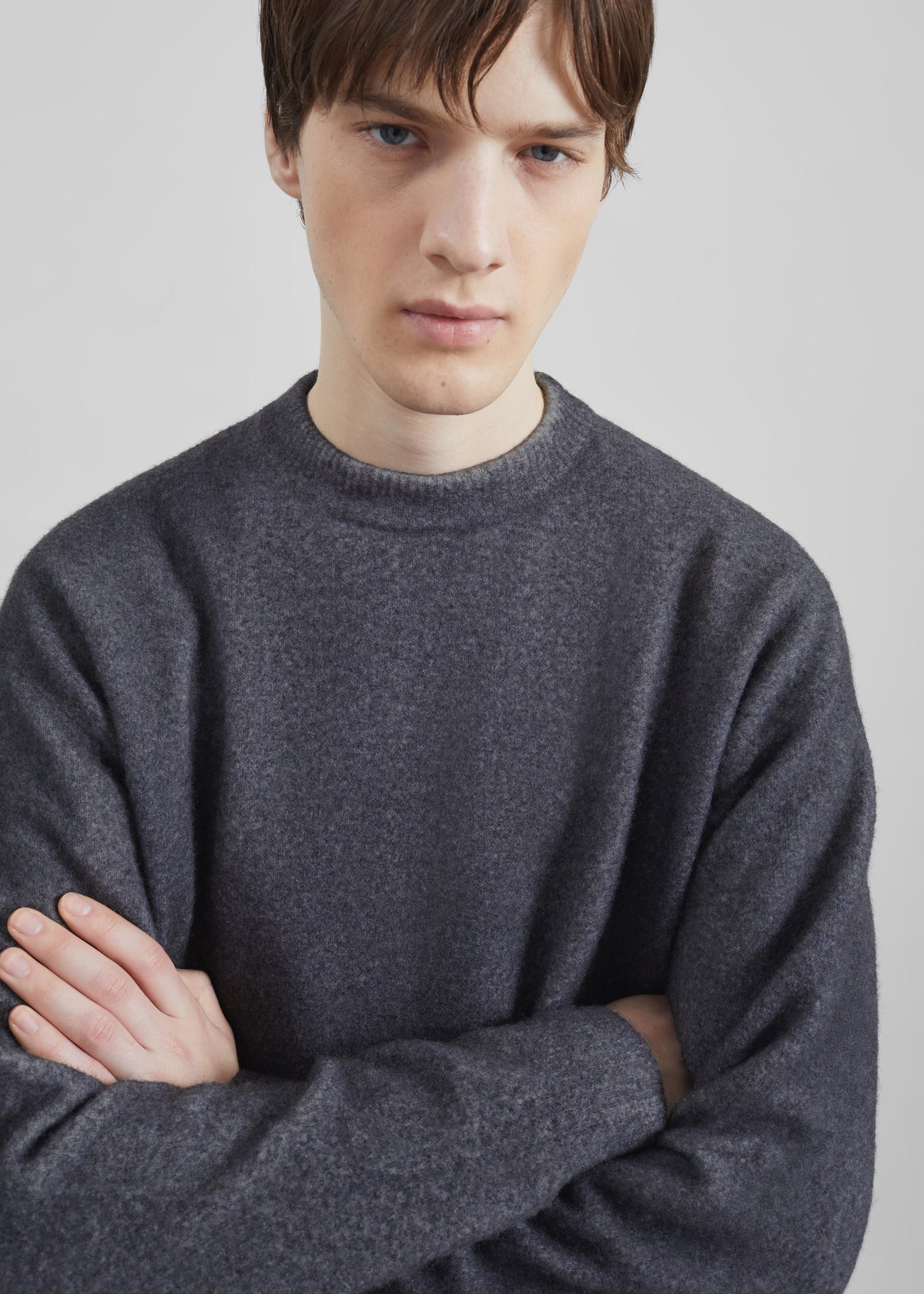 Amish Supplies Oversized Crewneck Sweater - Grey - 8