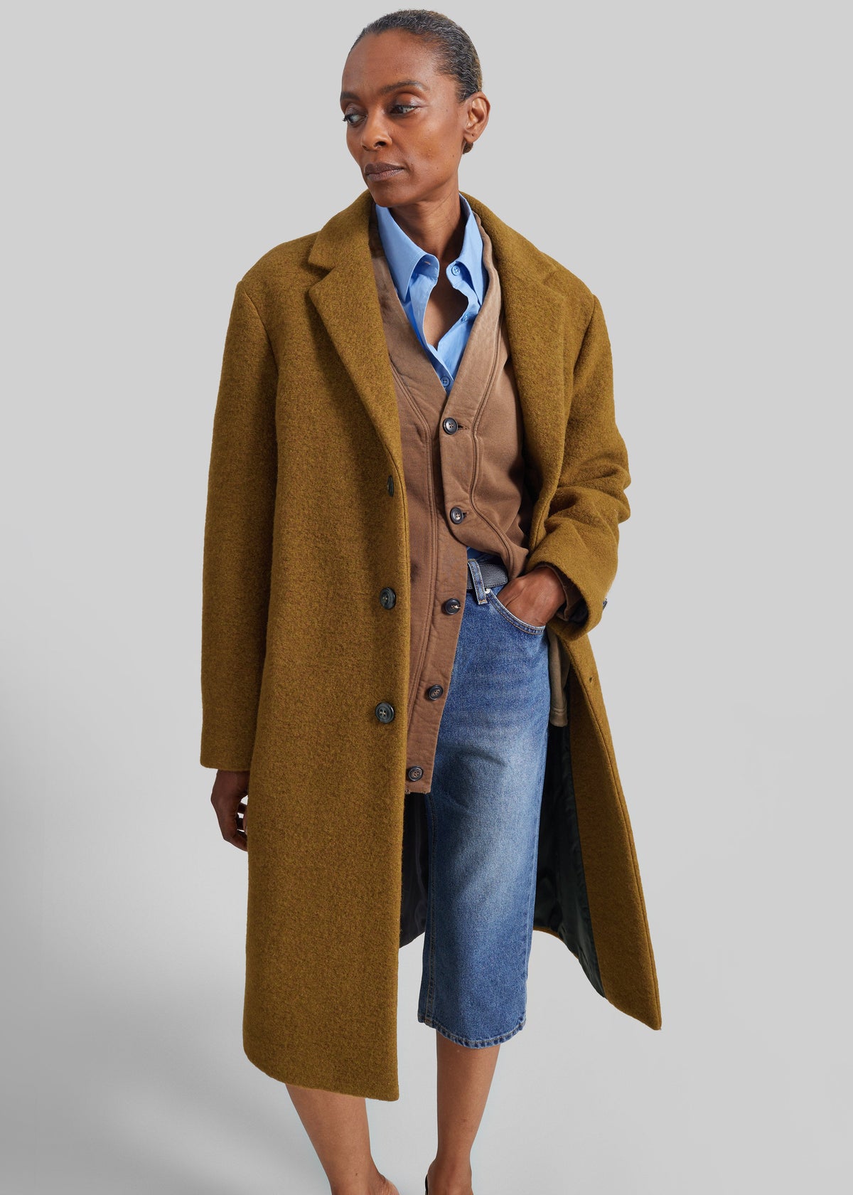 Amish Supplies Single Breasted Coat - Brown
