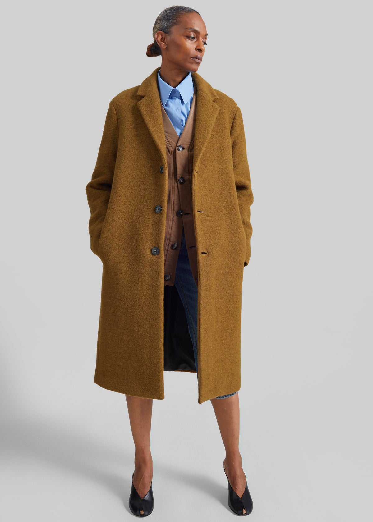 Shop the look image for Amish Supplies Single Breasted Coat - Brown