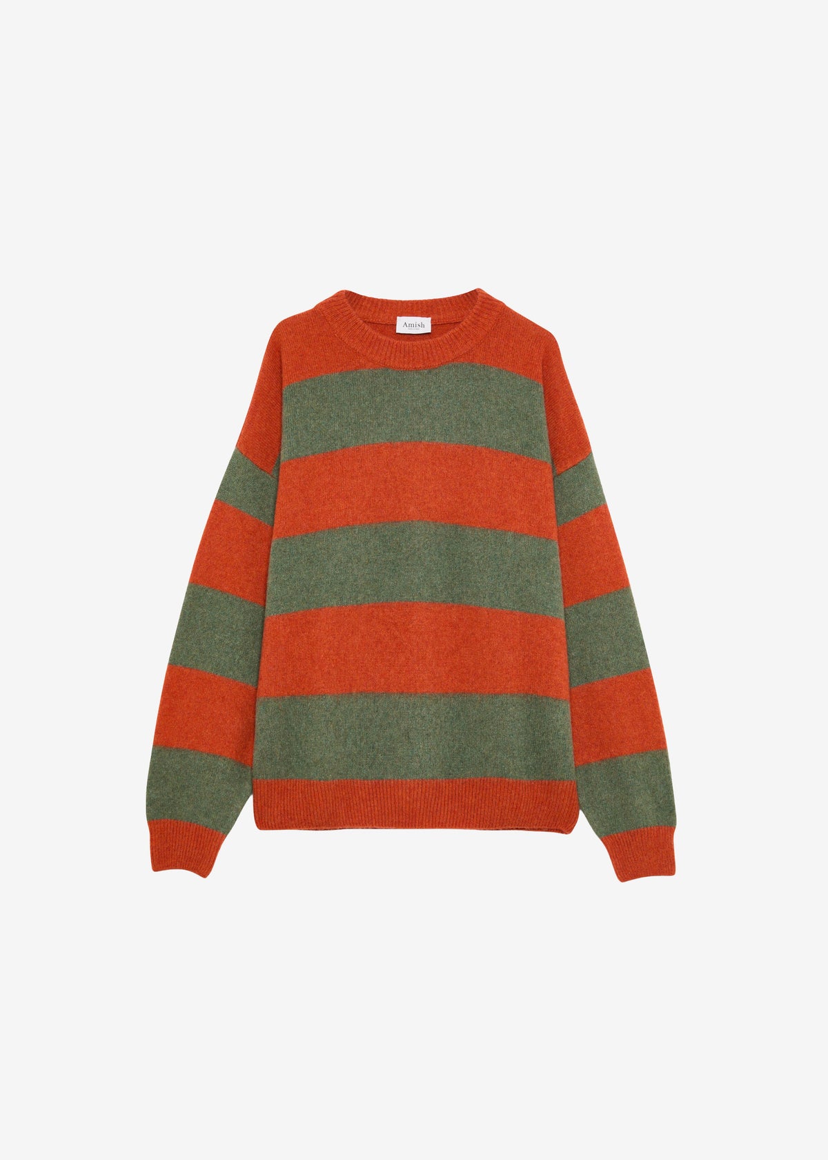 Amish Supplies Crewneck Sweater - Sage/Orange - 9