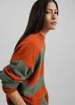 Amish Supplies Crewneck Sweater - Sage/Orange