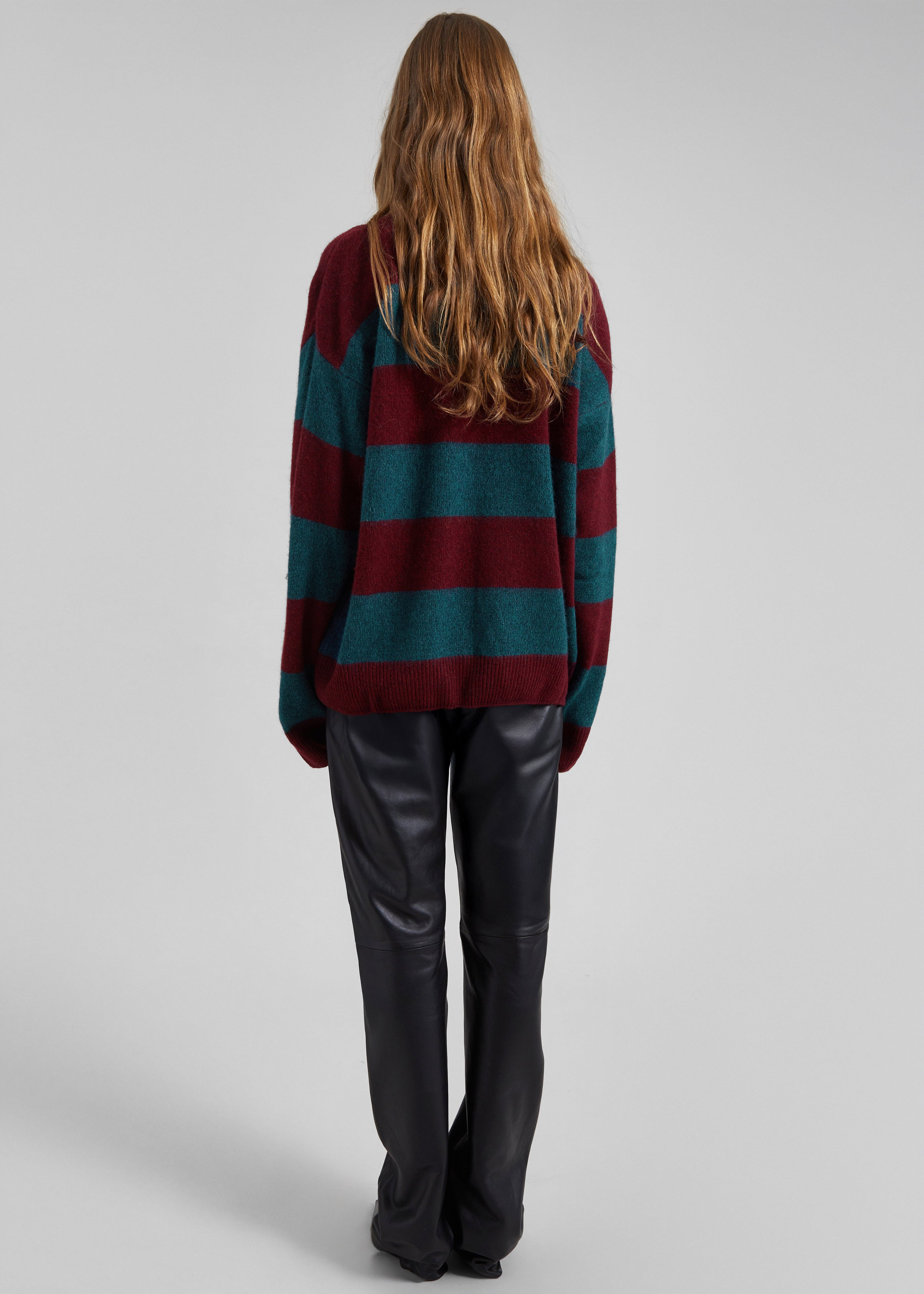 Amish Supplies Crewneck Sweater - Brick/Peacock - 5