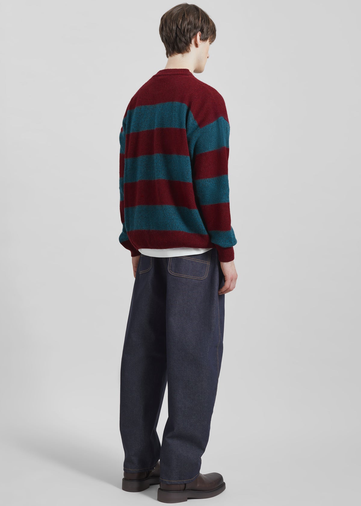 Amish Supplies Crewneck Sweater - Brick/Peacock - 9