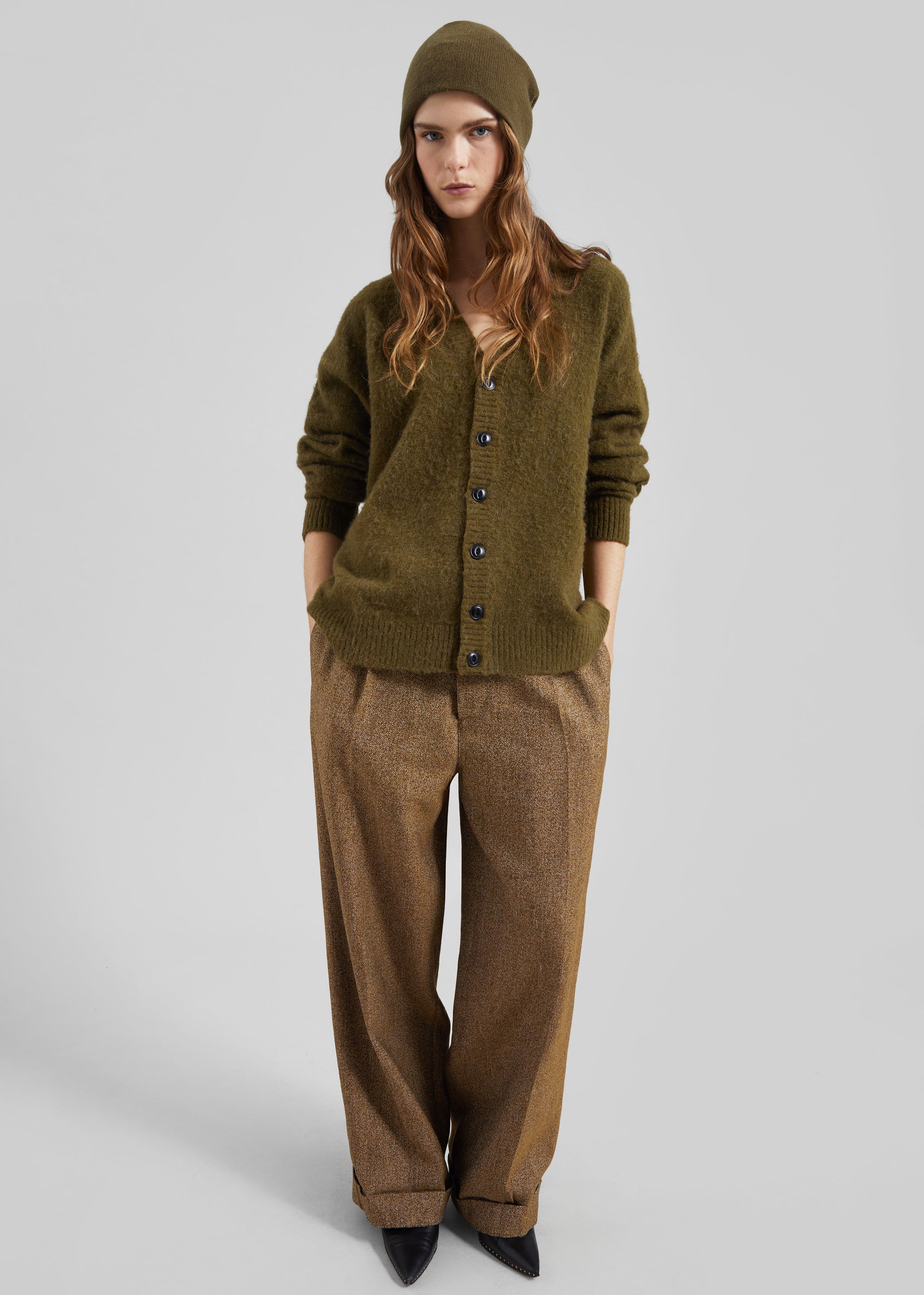 Shop the look image for Amish Supplies Oversized Cardigan - Acid Green