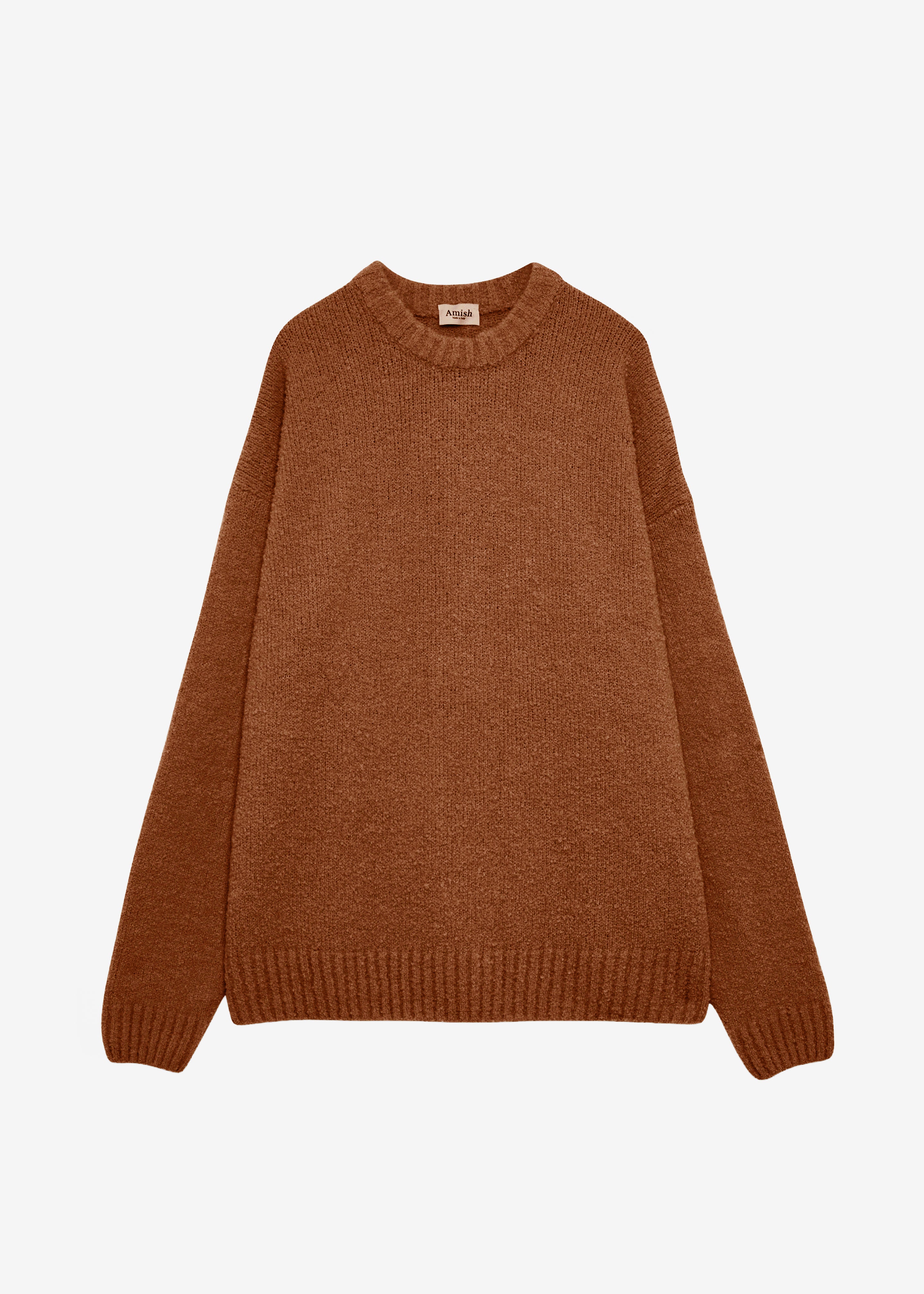 Amish Supplies Oversized Crewneck Sweater - Brown - 10