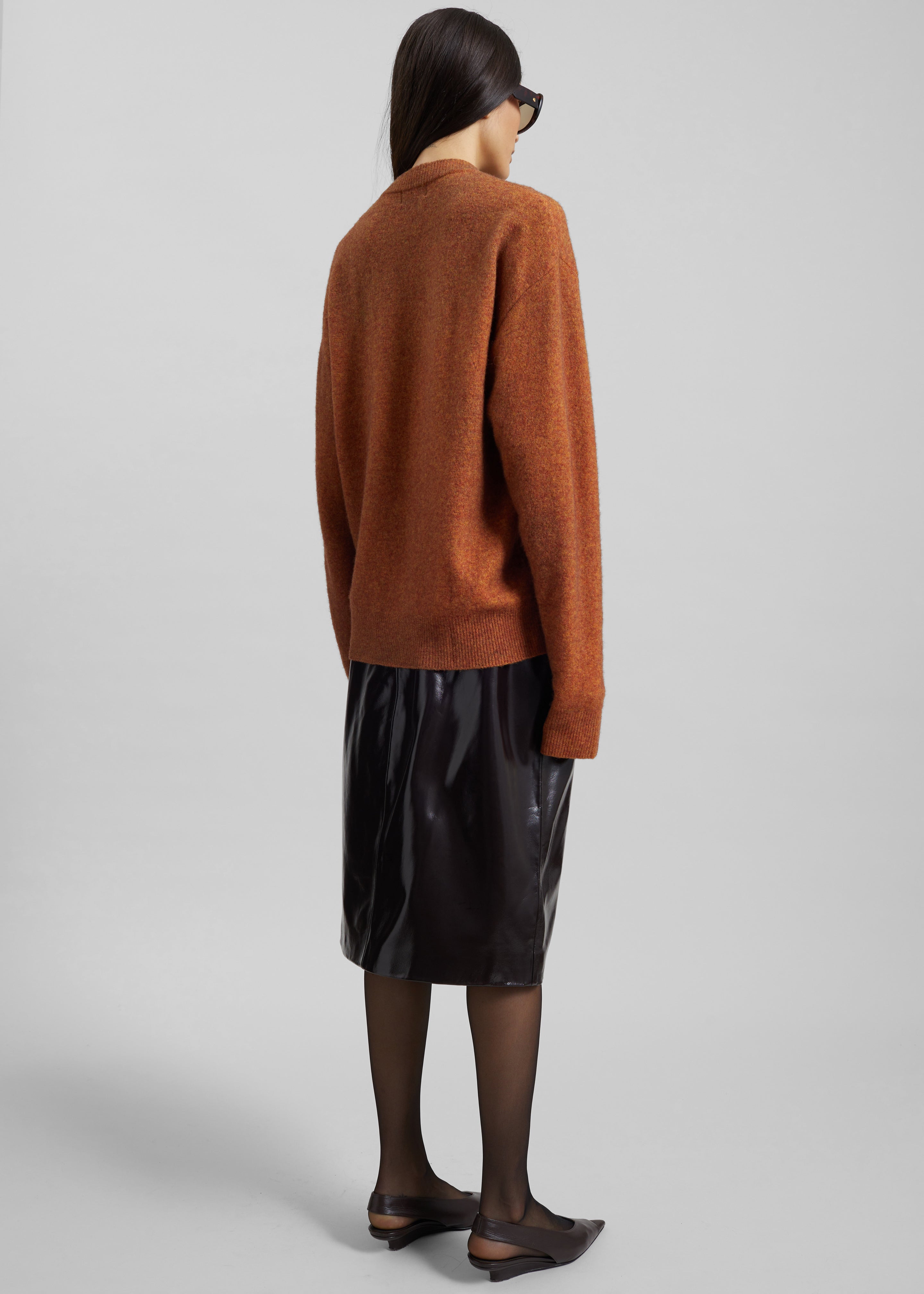 Amish Supplies Oversized Crewneck Sweater - Brown - 9