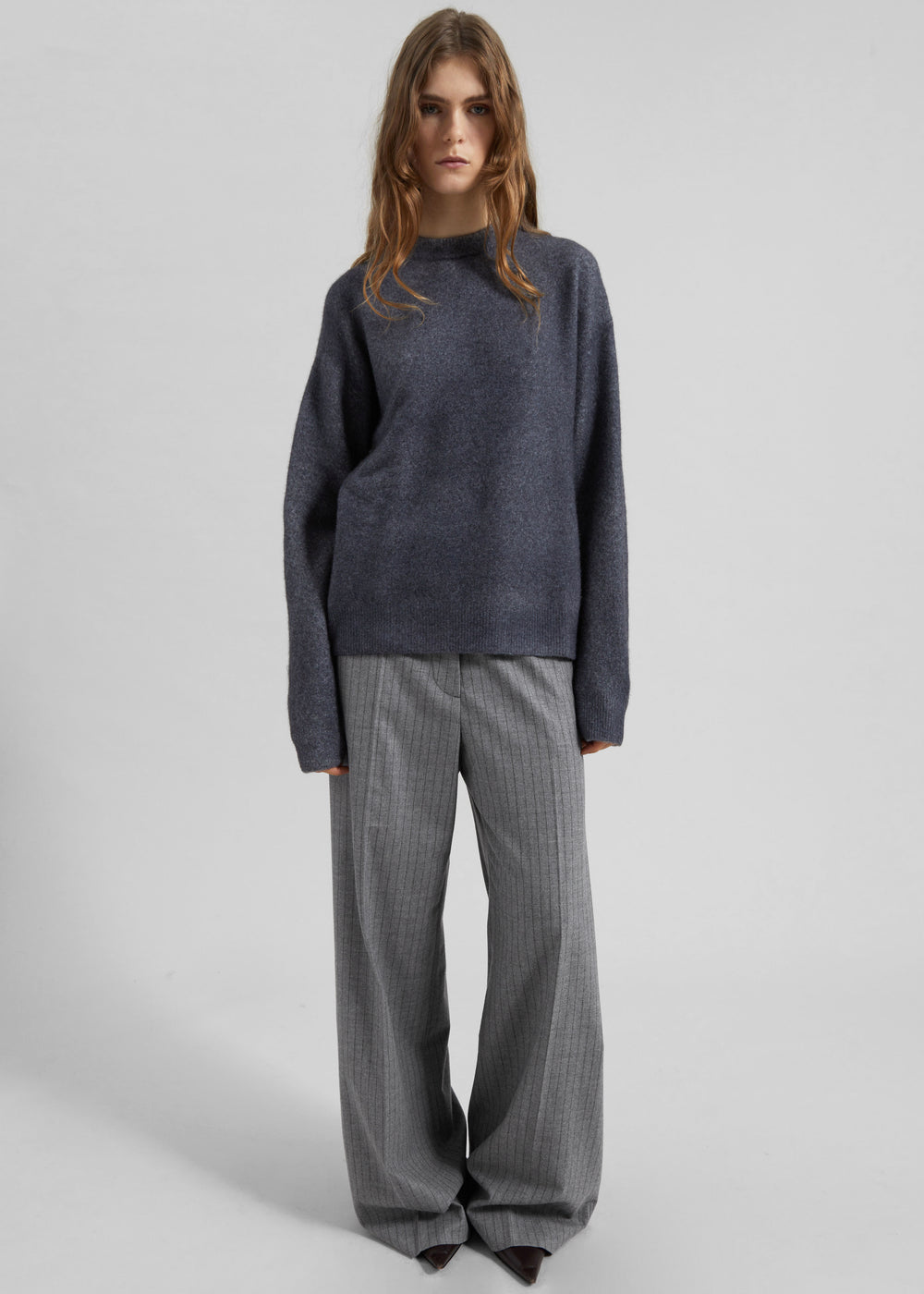 Amish Supplies Oversized Crewneck Sweater - Grey - 1
