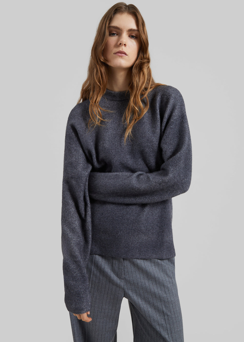 Amish Supplies Oversized Crewneck Sweater - Grey