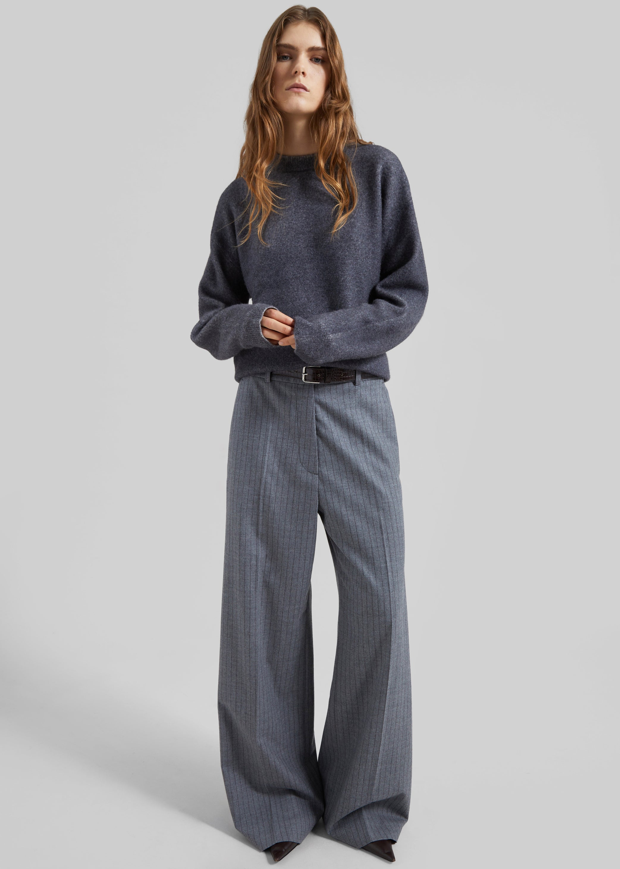 Shop the look image for Amish Supplies Oversized Crewneck Sweater - Grey