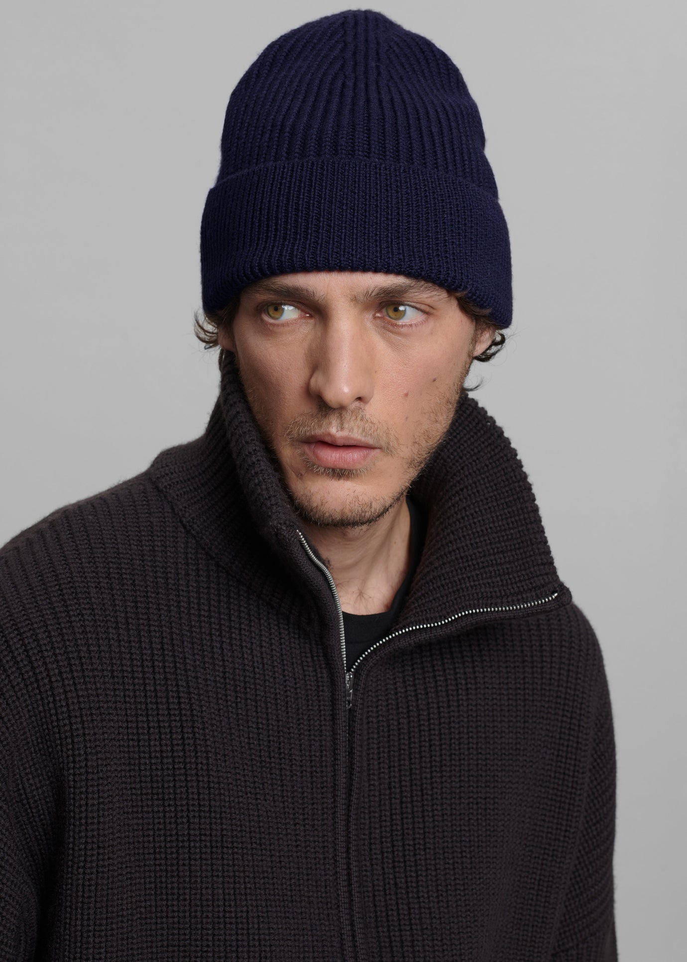 Amo Wool Beanie - Navy