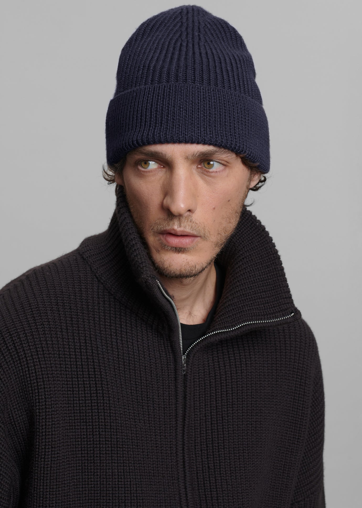 Amo Wool Beanie - Navy