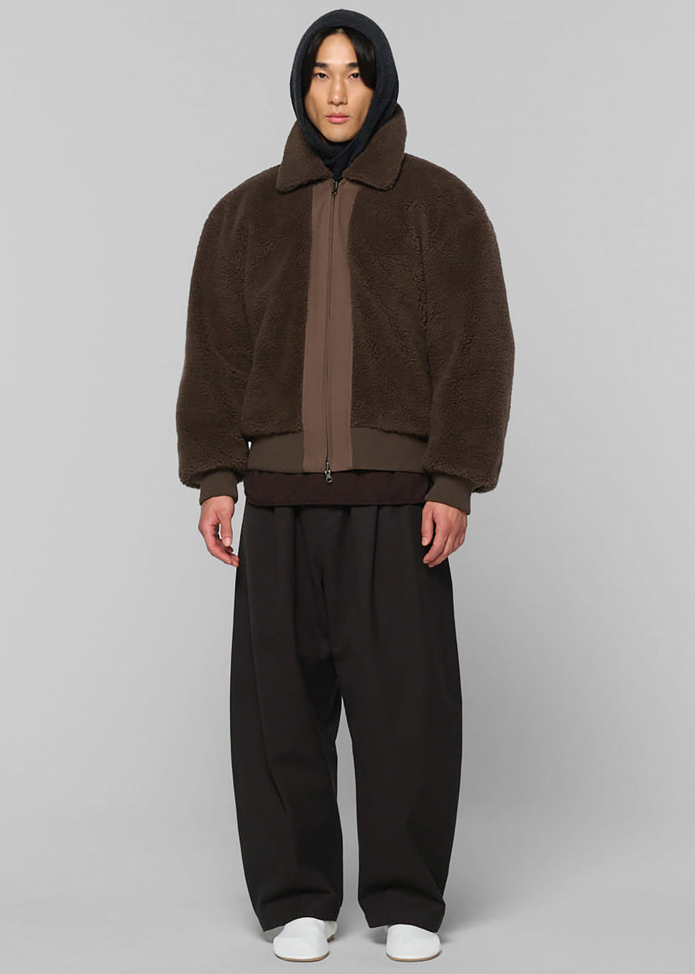 Amomento Cotton Reversible Shearling Jumper - Brown - 1