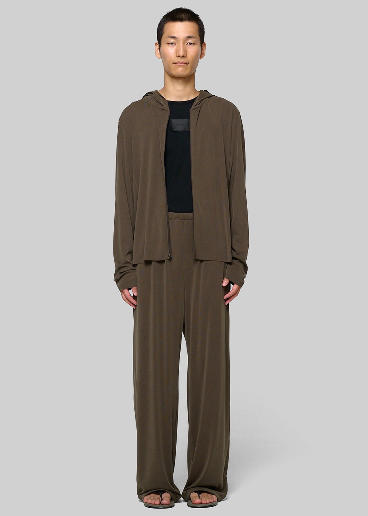 Amomento Easy Banding Pants - Brown - 1