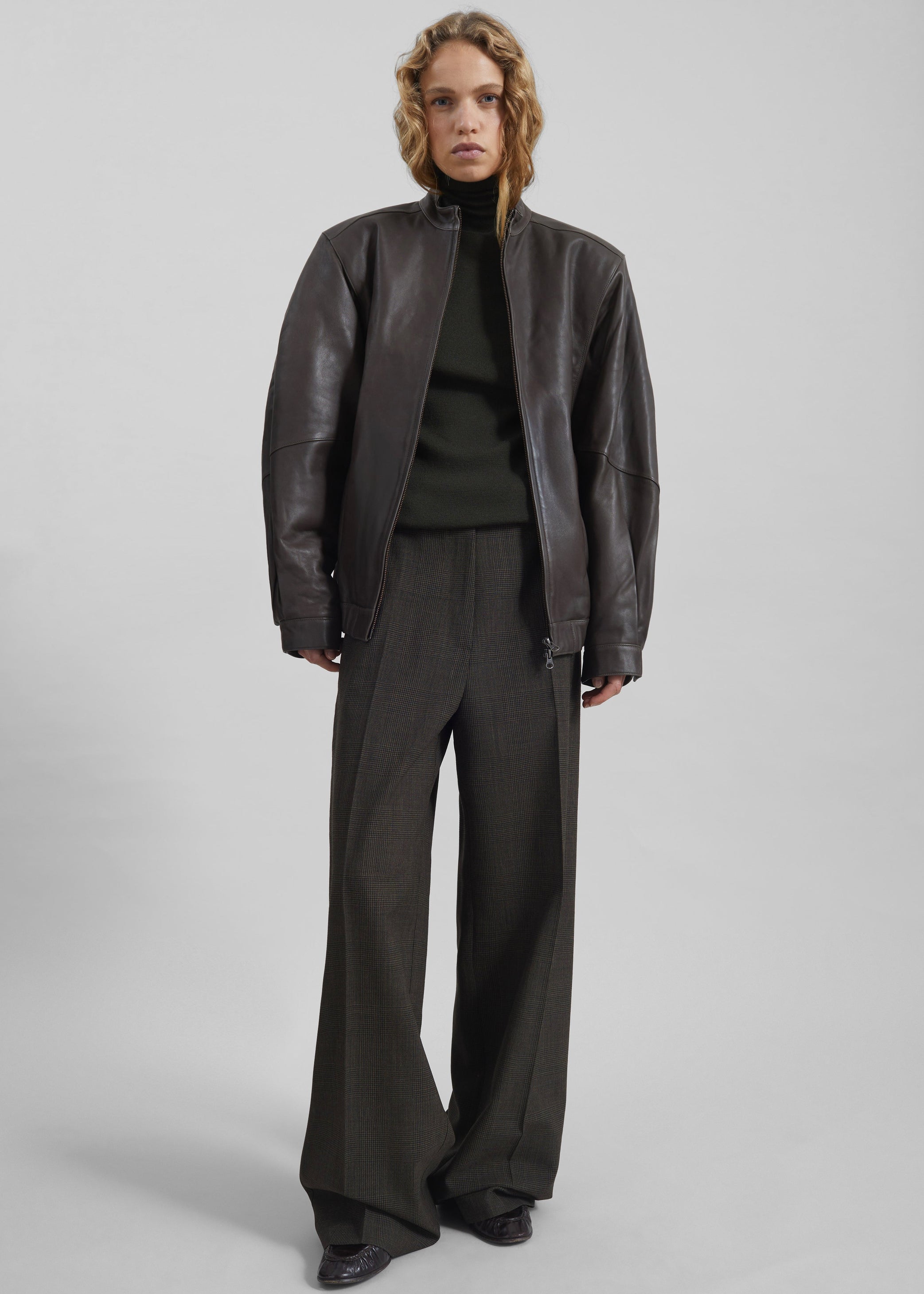 Shop the look image for Amomento Lambskin Leather Blouson - Brown