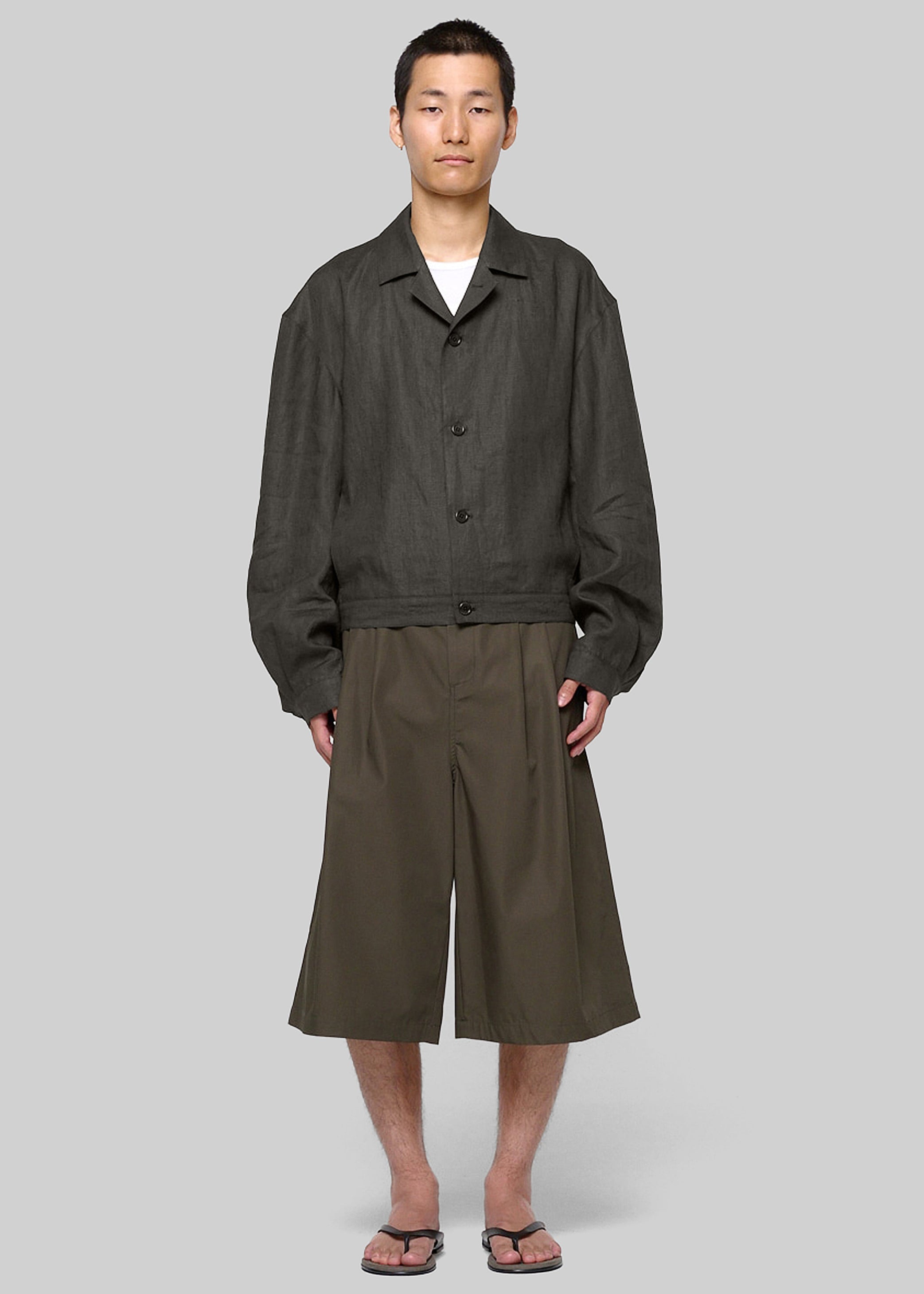 Shop the look image for Amomento Linen Crop Jacket - Khaki Grey