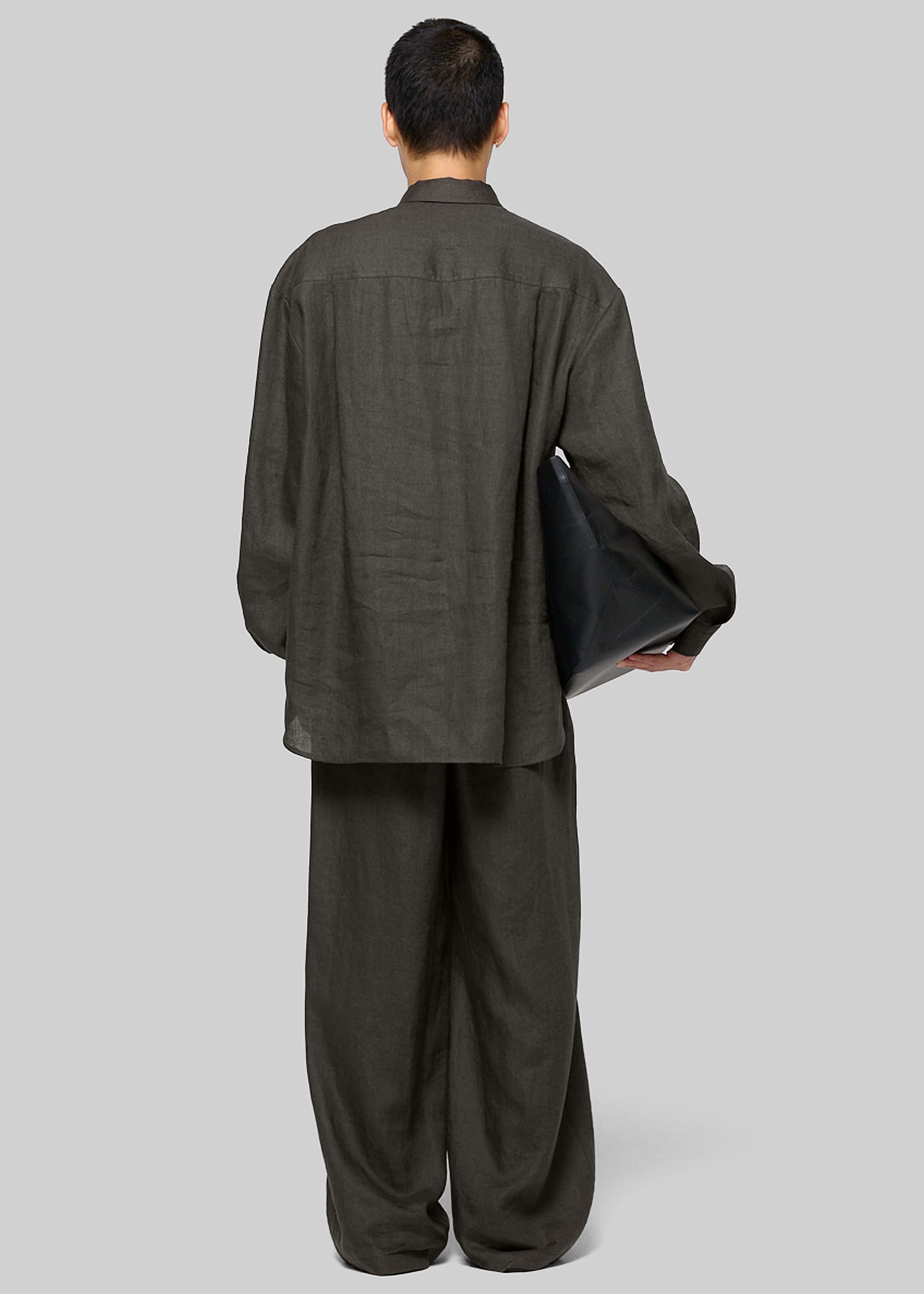 Amomento Linen Oversized Shirt - Khaki Grey - 6