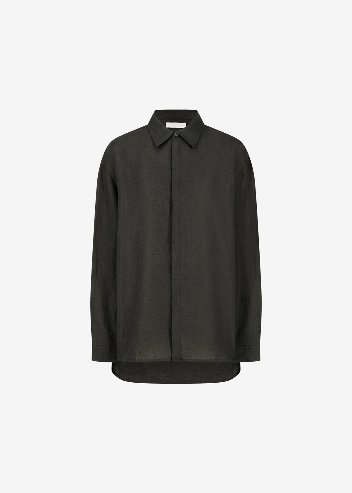 Amomento Linen Oversized Shirt - Khaki Grey - 9