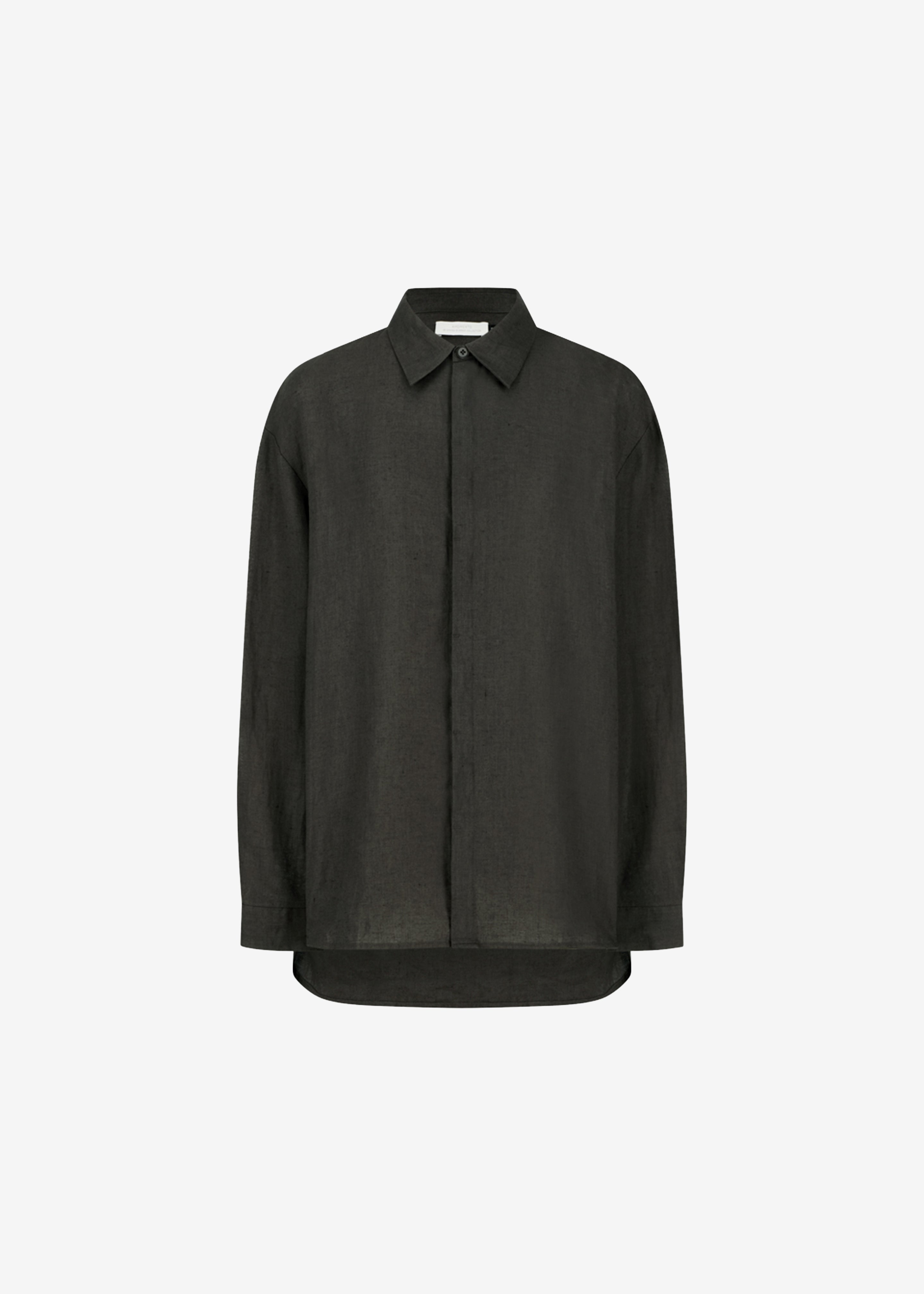 Amomento Linen Oversized Shirt - Khaki Grey - 9