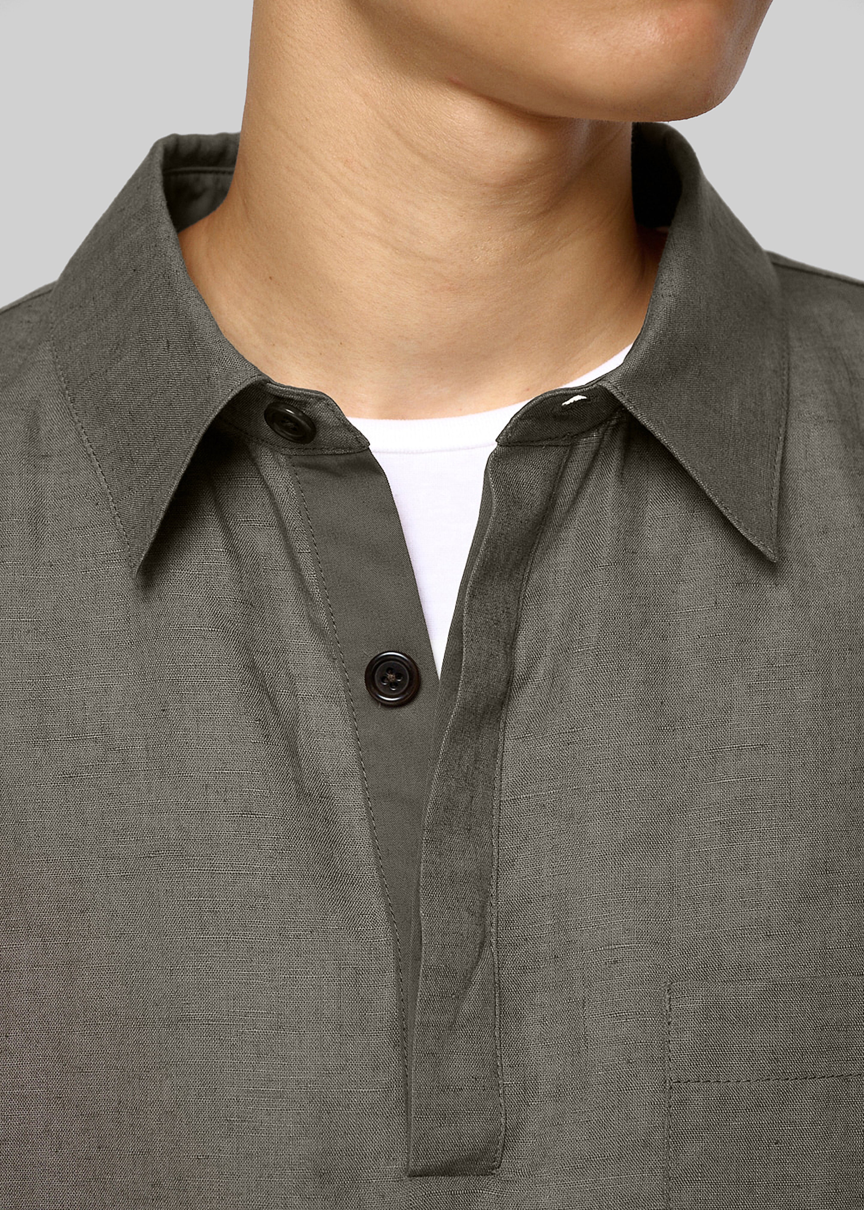 Amomento Linen Pullover - Khaki - 2