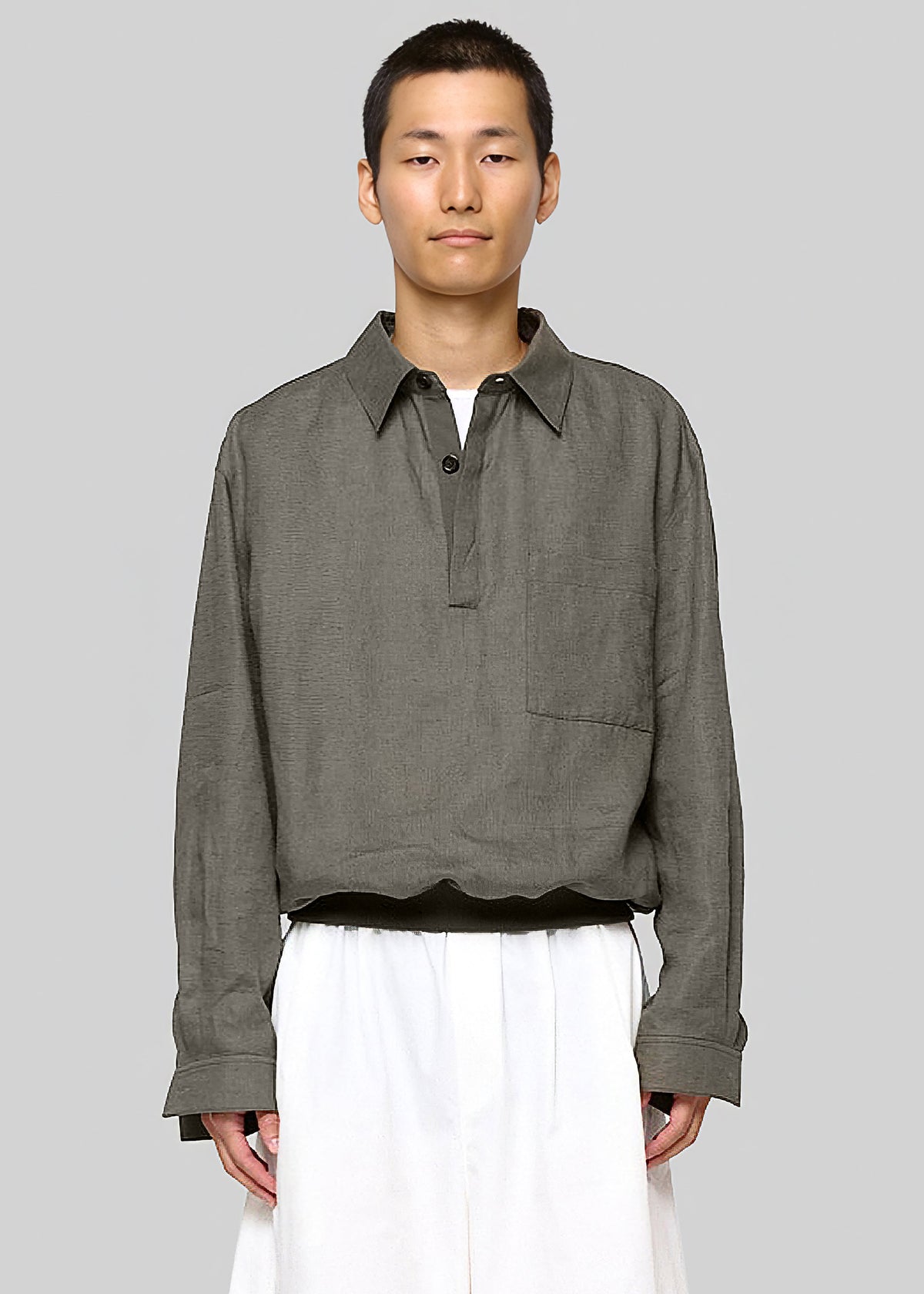 Amomento Linen Pullover - Khaki - 3