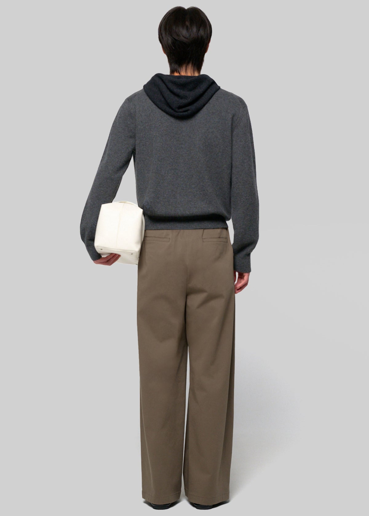 Amomento  Cashmere Crewneck Cardigan - Melange Grey