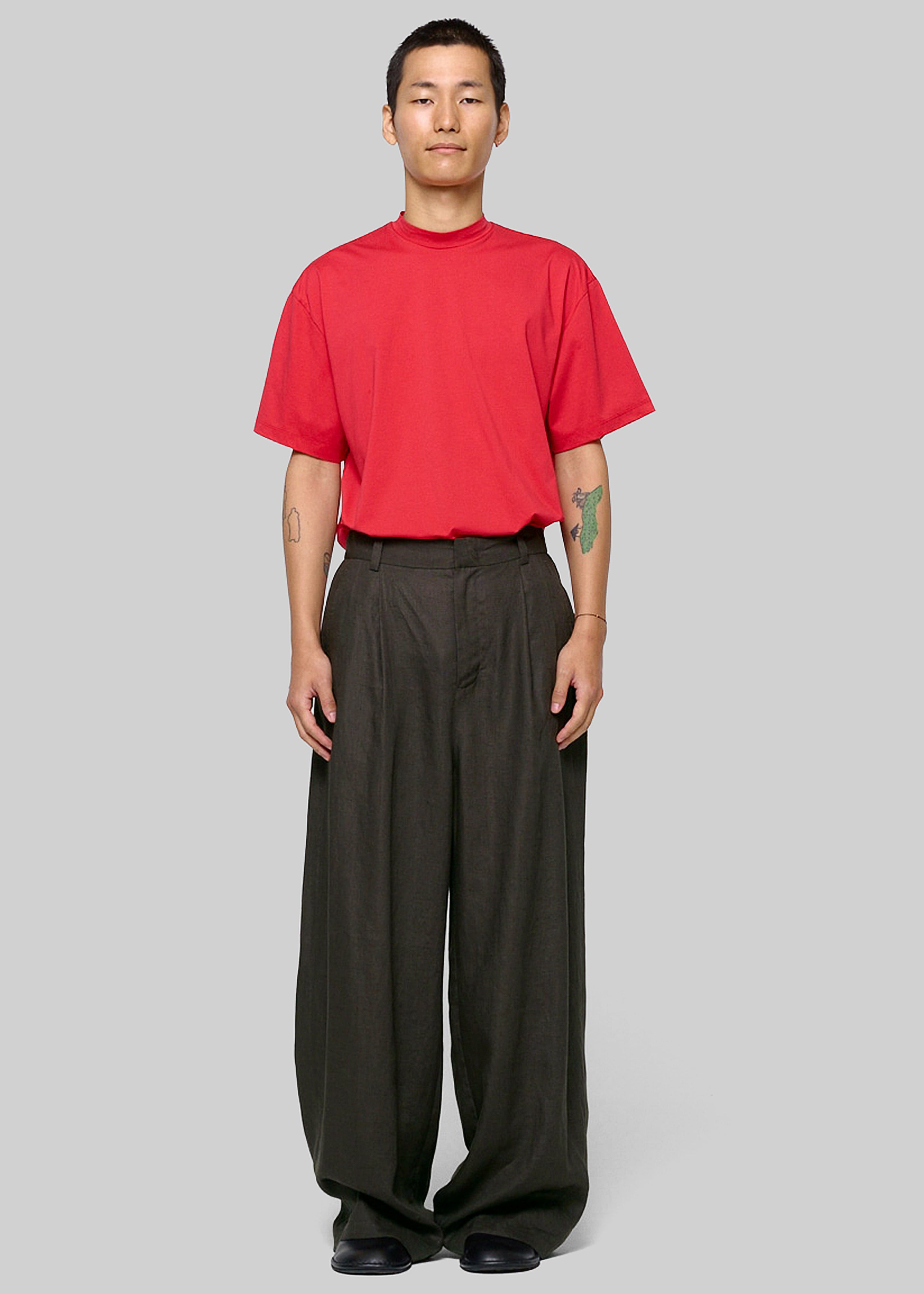 Amomento Mock Neck T-Shirt - Red - 3