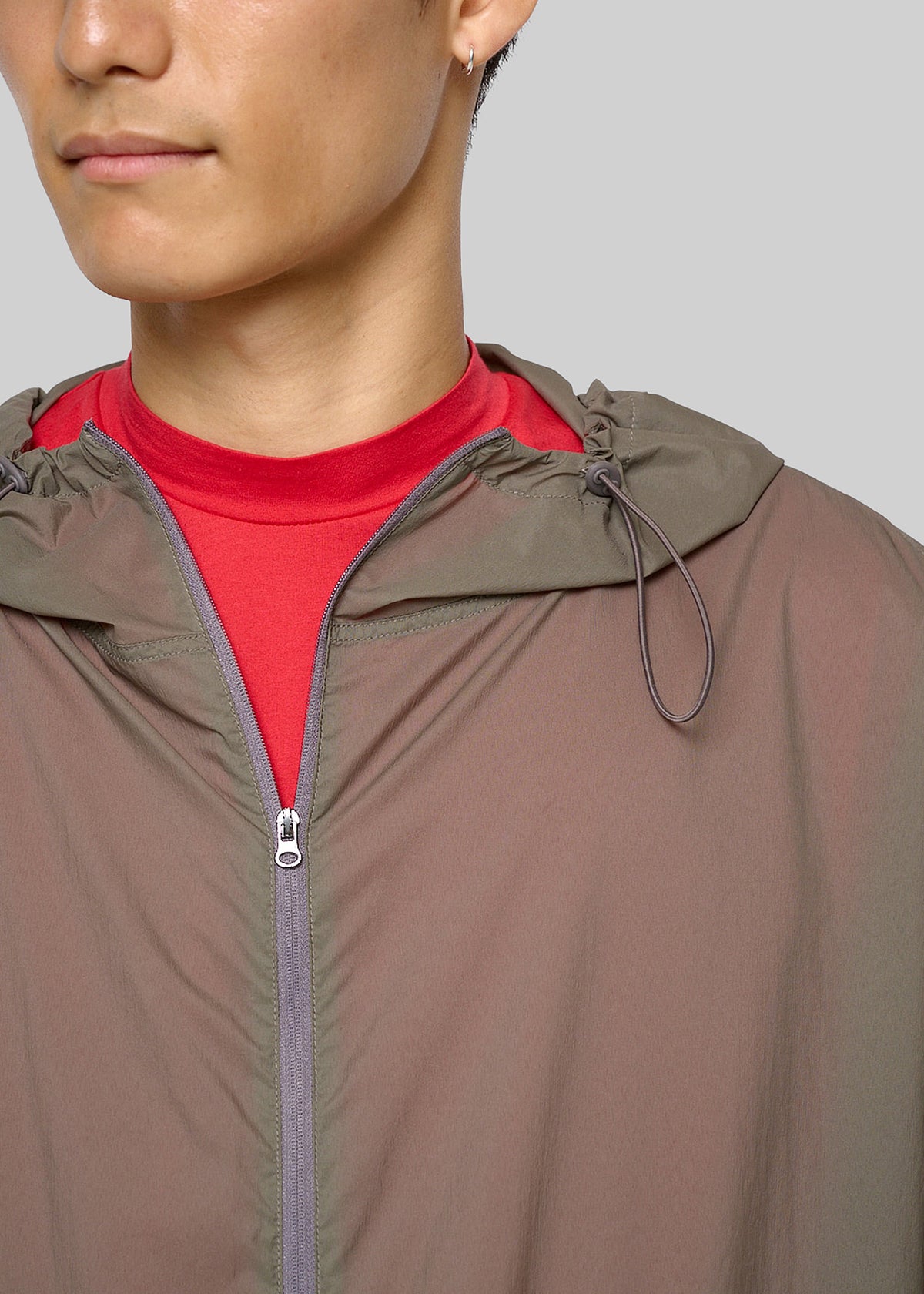 Amomento Raglan Hooded Jumper - Khaki - 3