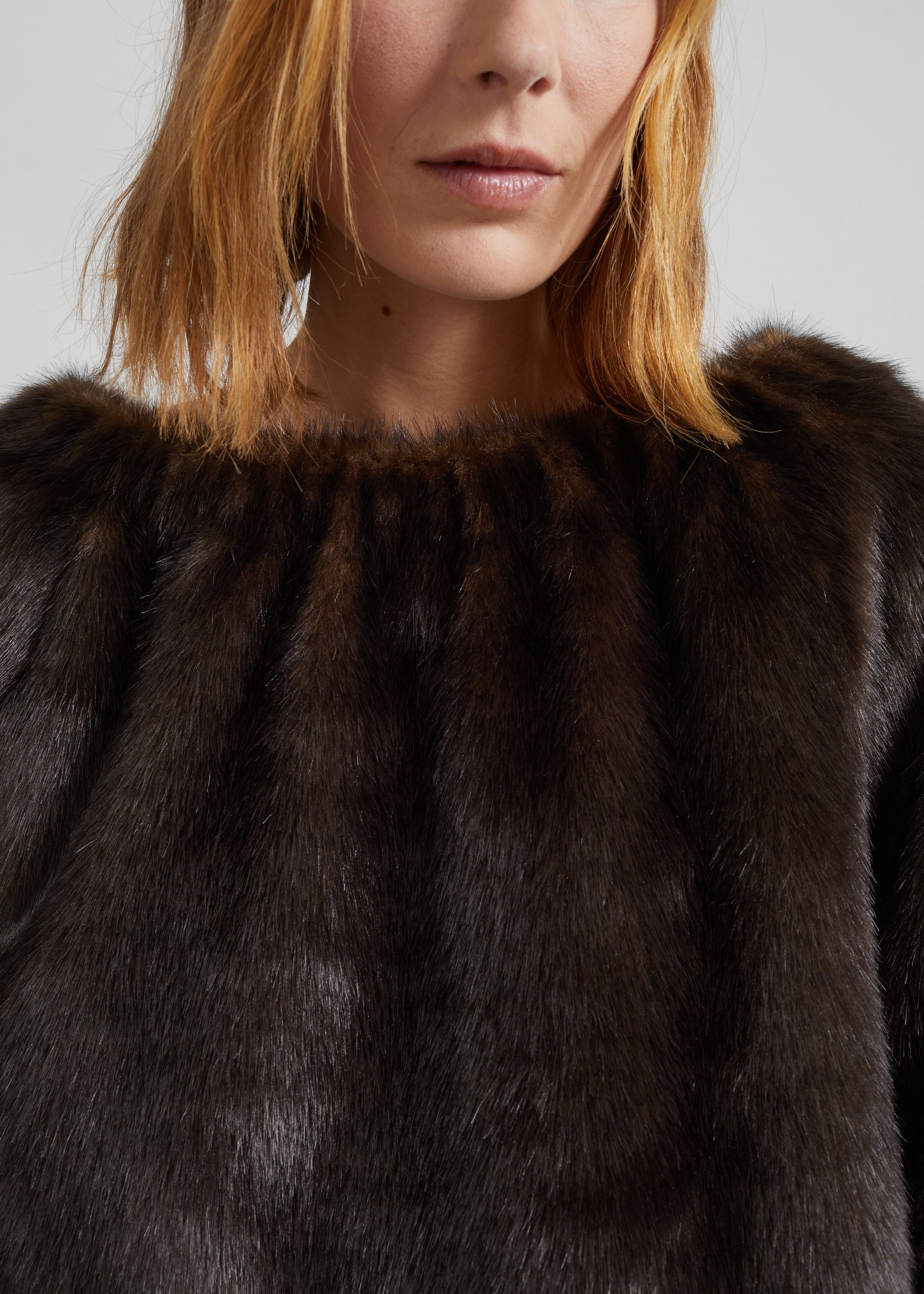 Amomento Shearing Off Shoulder Top - Dark Brown - 3