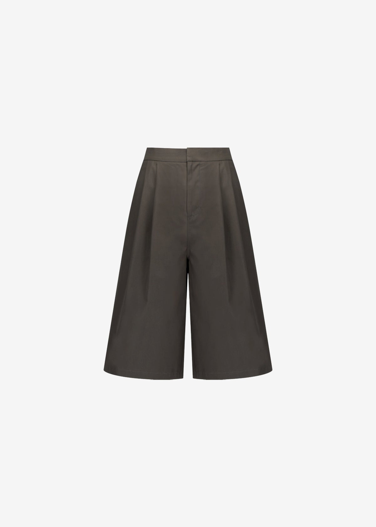 Amomento Two Tuck Wide Shorts - Brown - 12