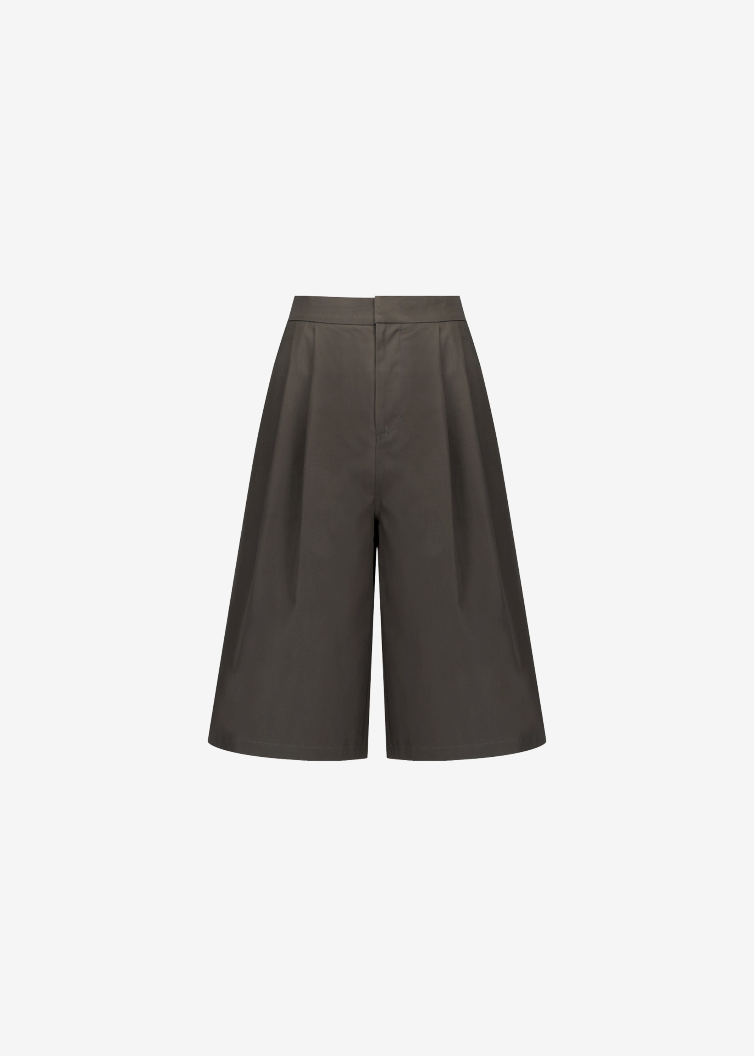 Amomento Two Tuck Wide Shorts - Brown - 12