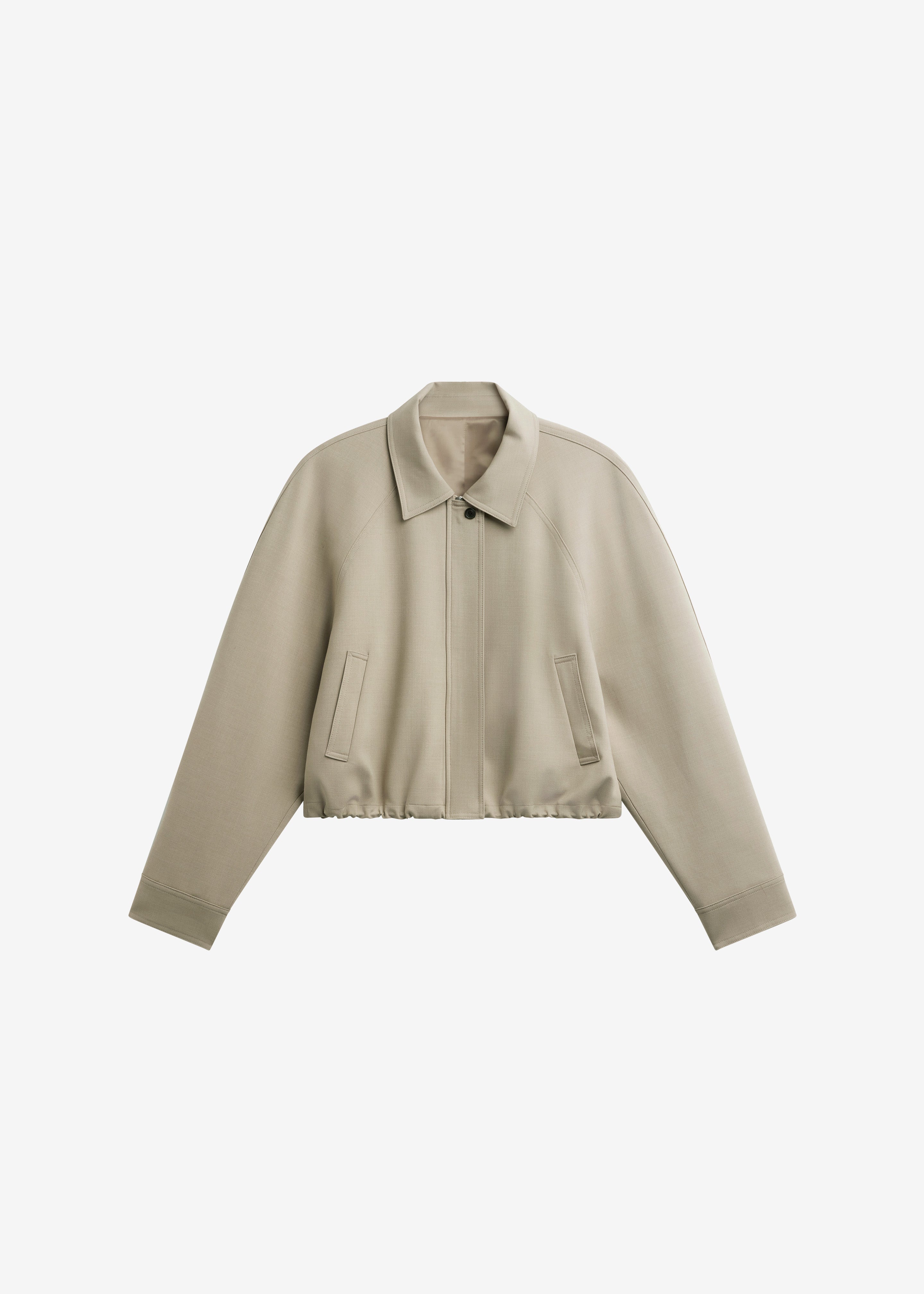 Ancona Curved Blouson - Beige - 8