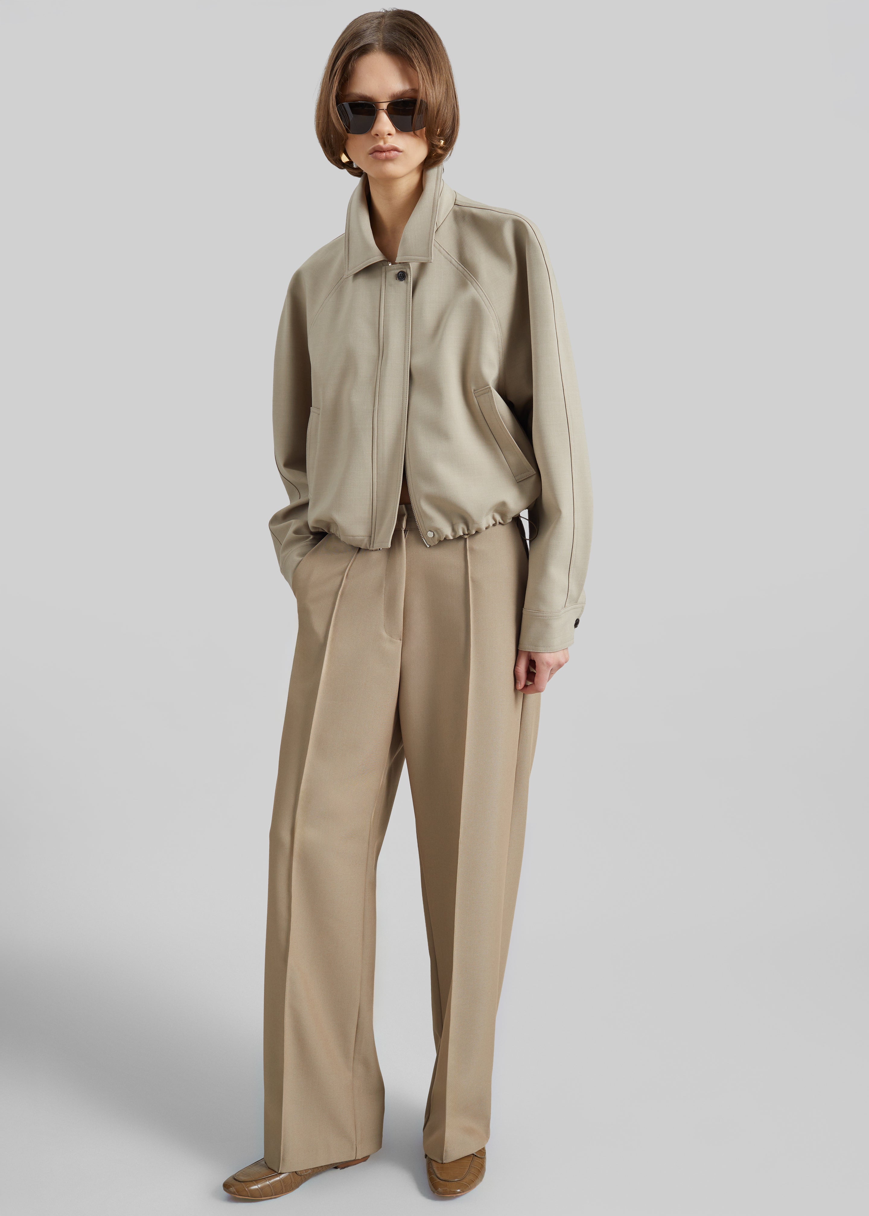 Ancona Curved Blouson - Beige - 5