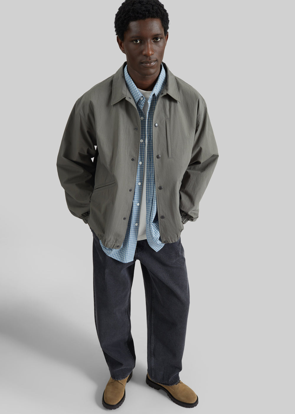 Andres Coach Jacket - Pale Olive - 1