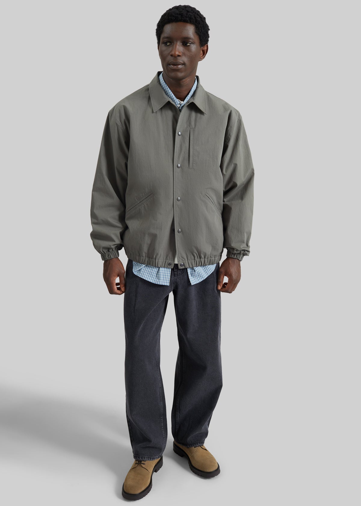 Andres Coach Jacket - Pale Olive - 5