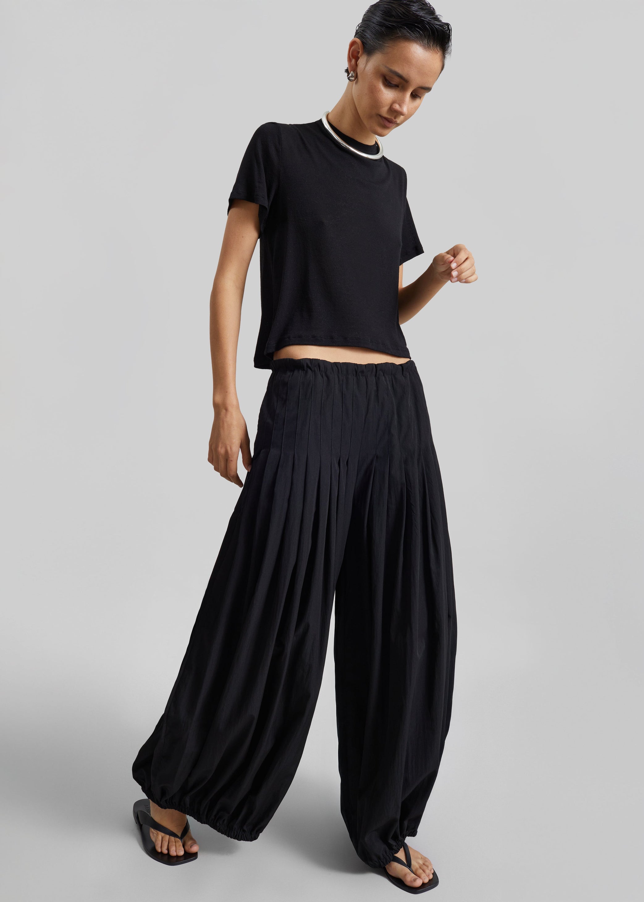 Shop the look image for Andria Cropped Knit Top - Black