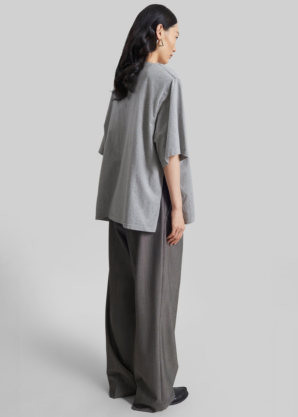 Anira Padded T-Shirt - Grey Melange - 7