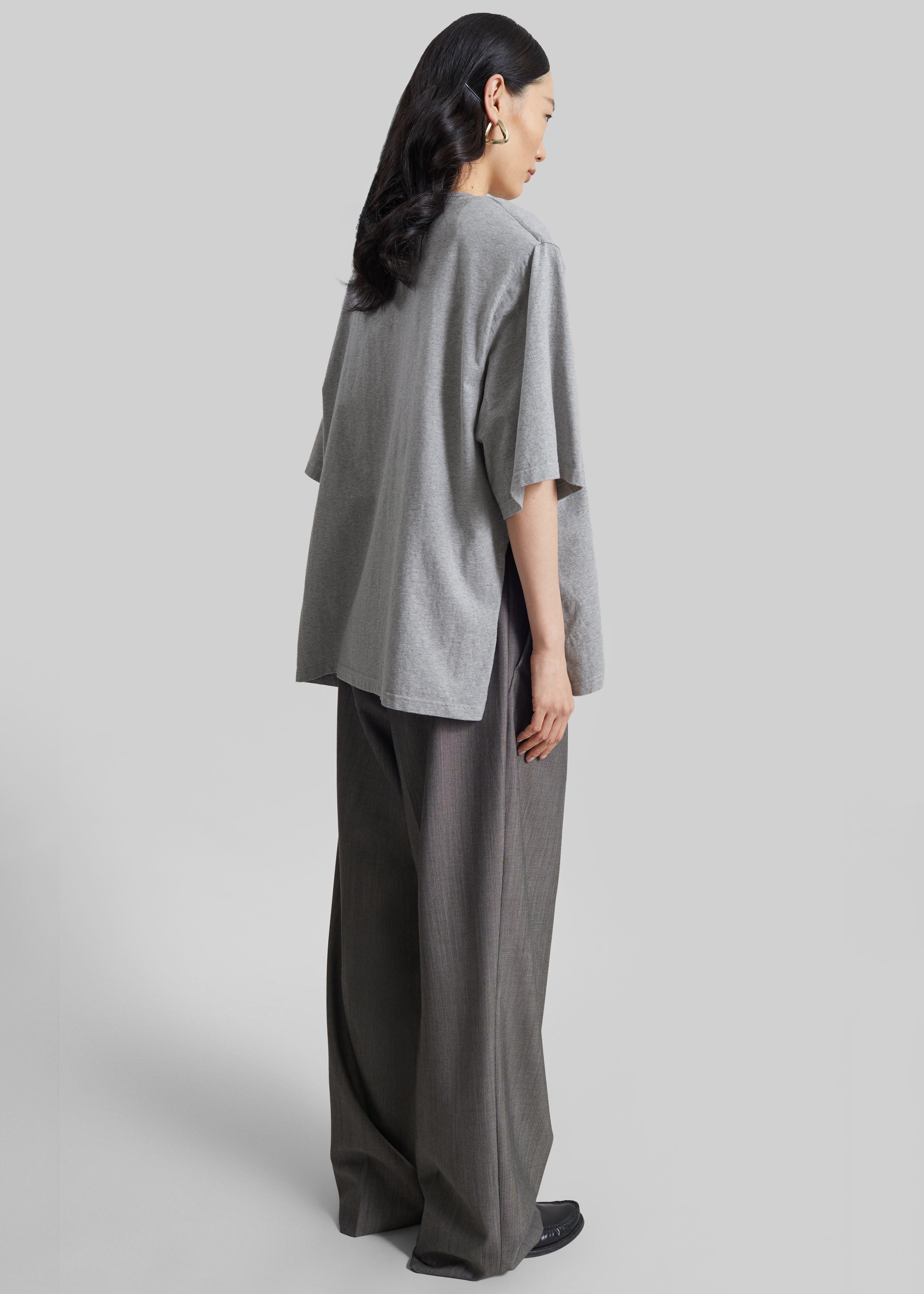 Anira Padded T-Shirt - Grey Melange - 7